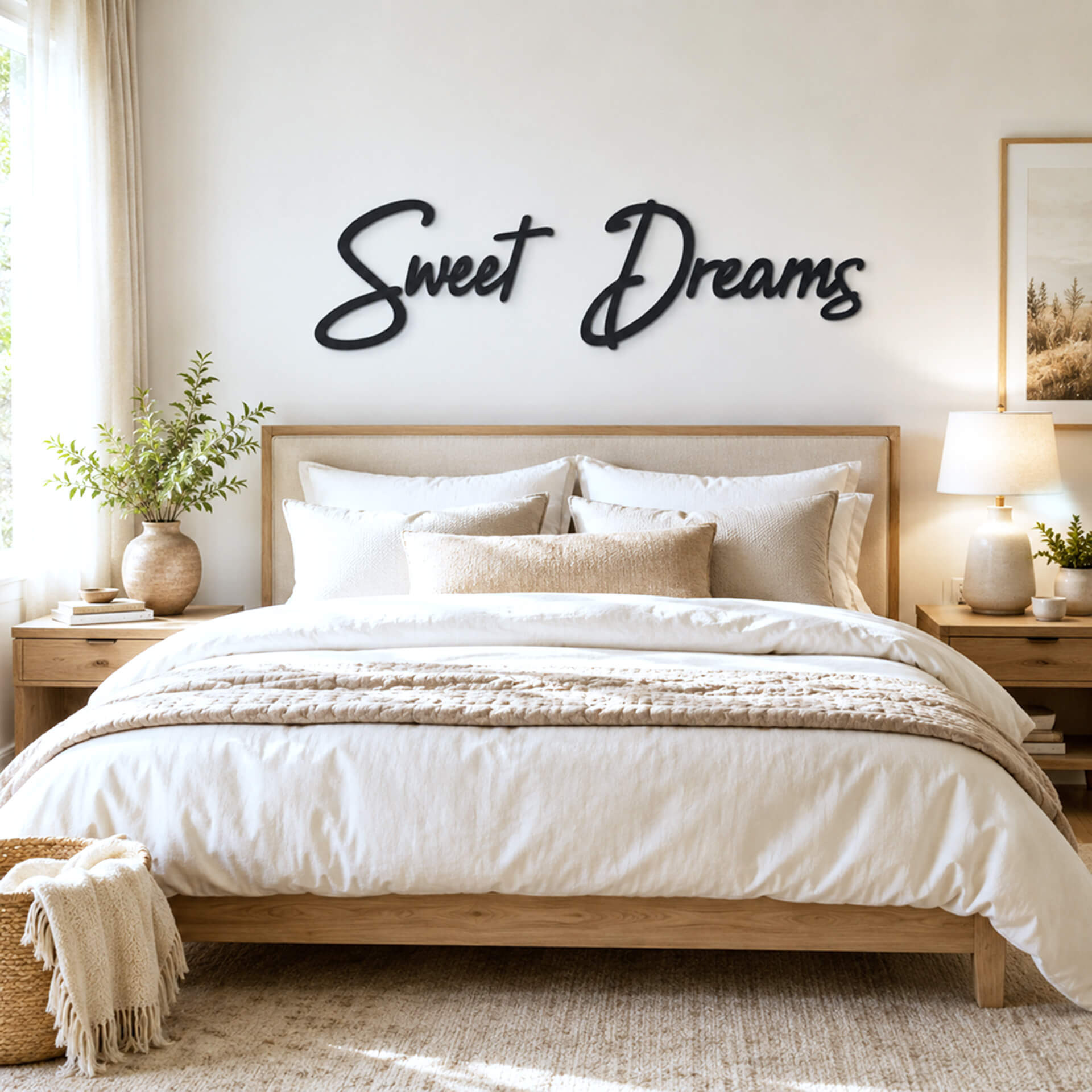 Dekoracja MDF z napisem 3D Sweet Dreams