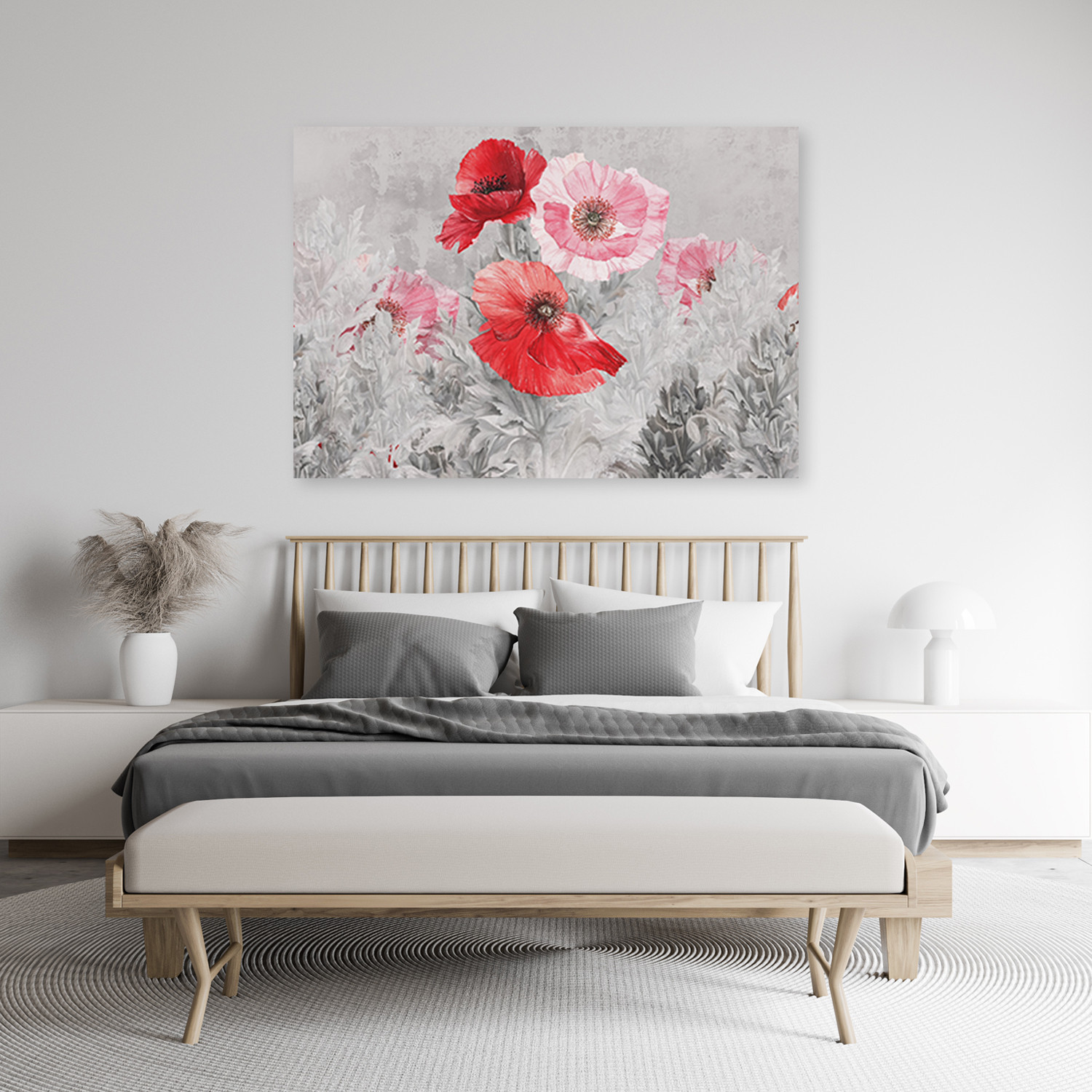 Canvasbillede, Røde valmuer på en eng