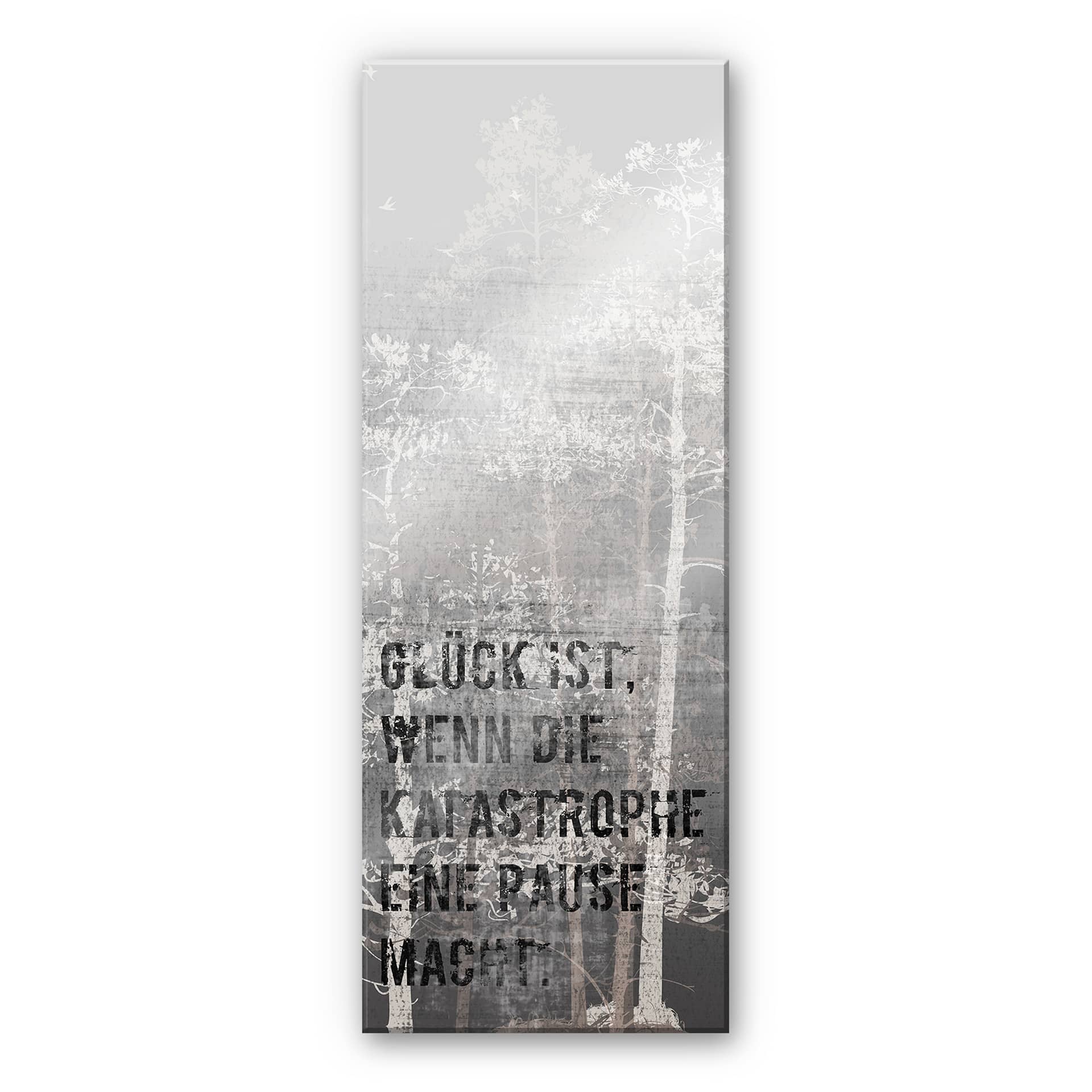 Acrylglasbild Glück ist, wenn die Katastrophe eine Pause macht - Panorama