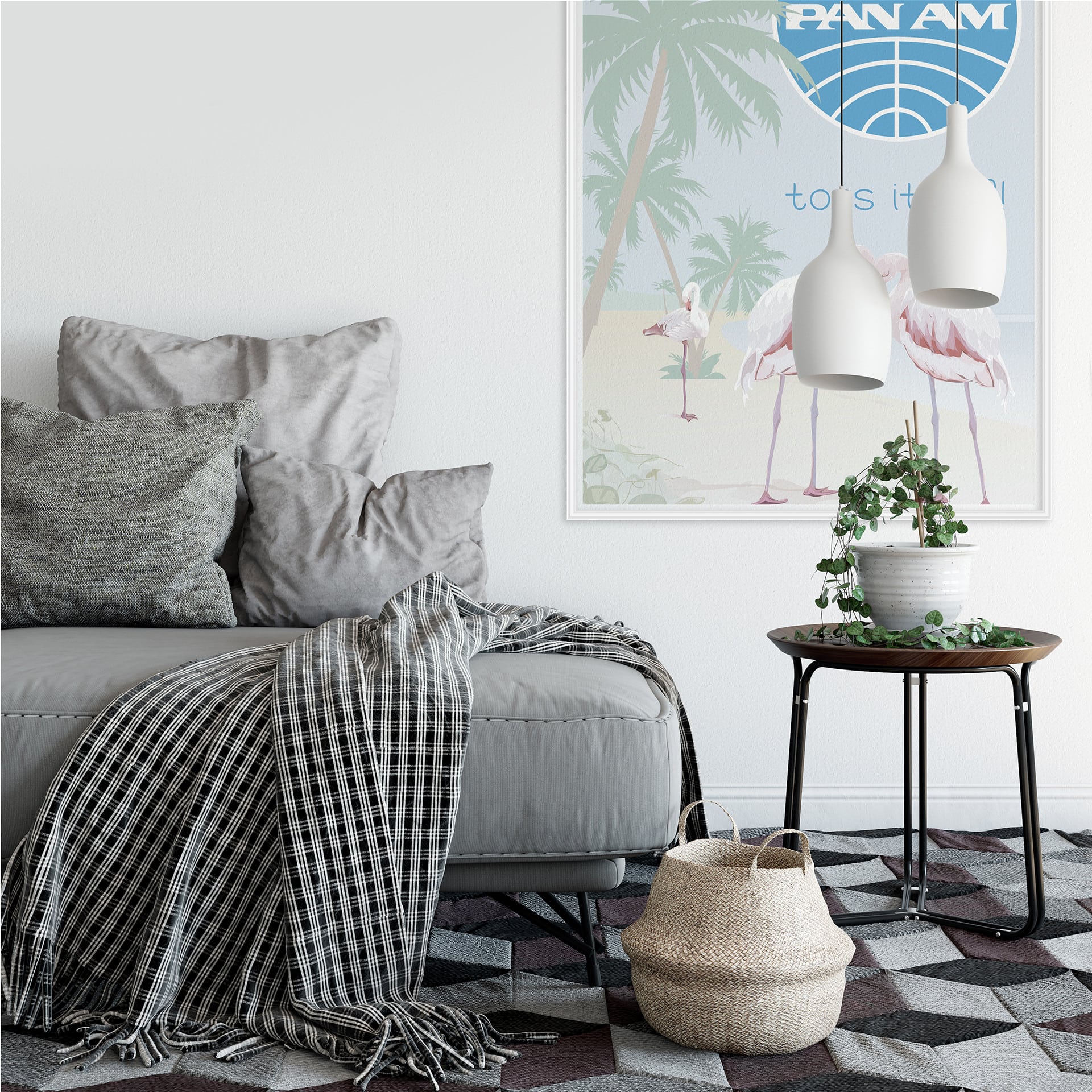 Wallprint PAN AM - Flamingobucht