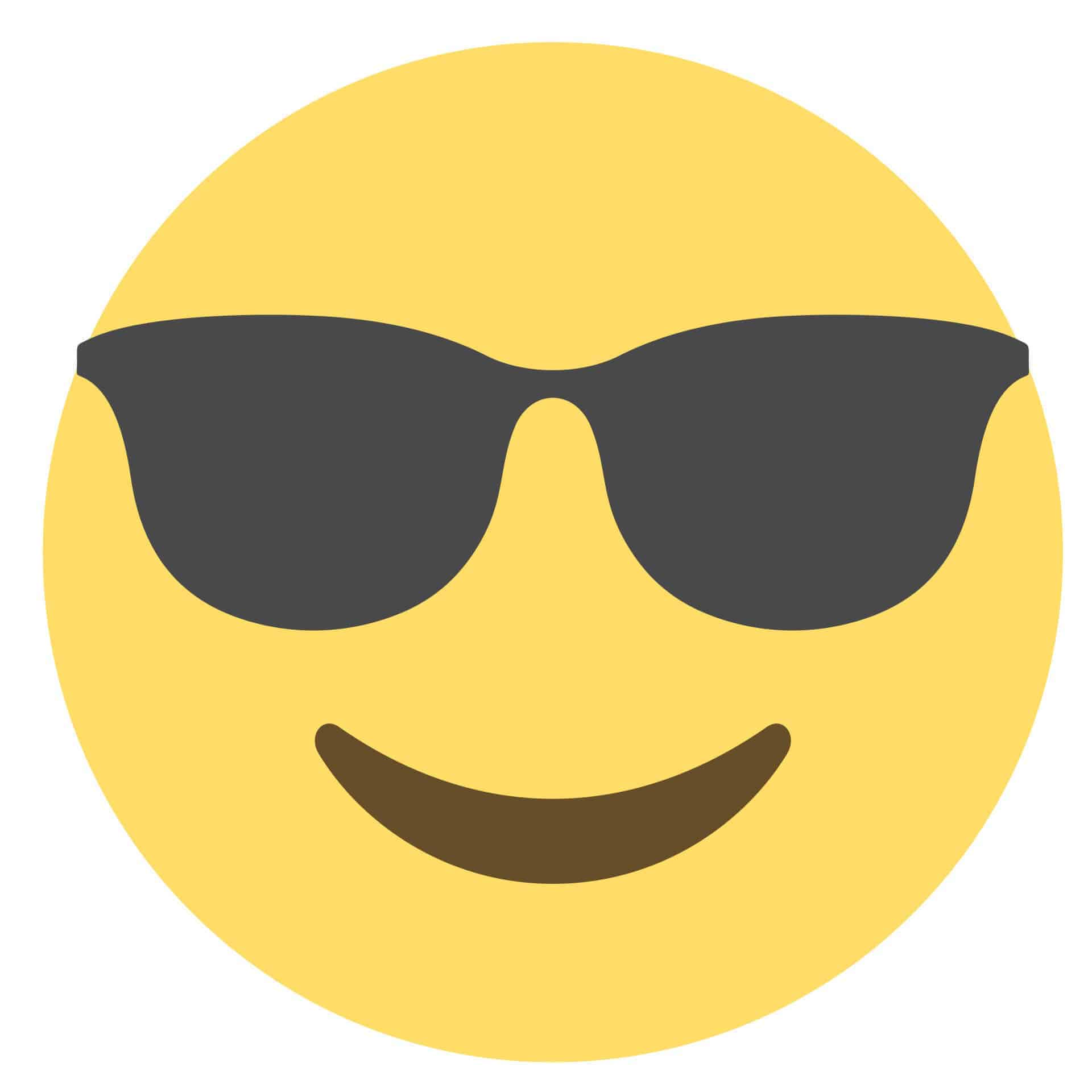 Wandtattoo Emoji Sunglasses