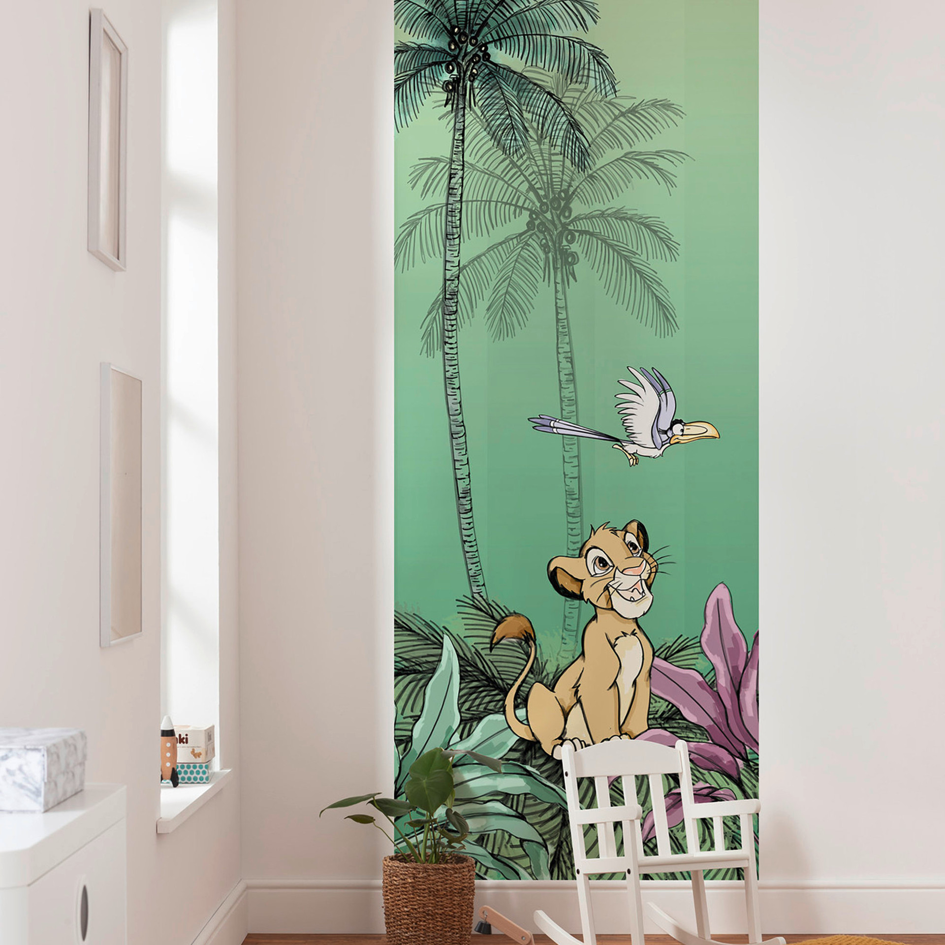 Vliesbehang - Jungle Simba - 100 x 280 cm