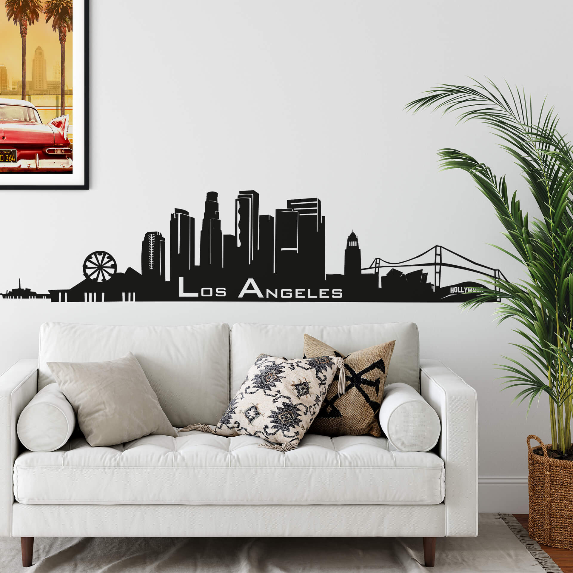 Wallsticker Los Angeles udsigt