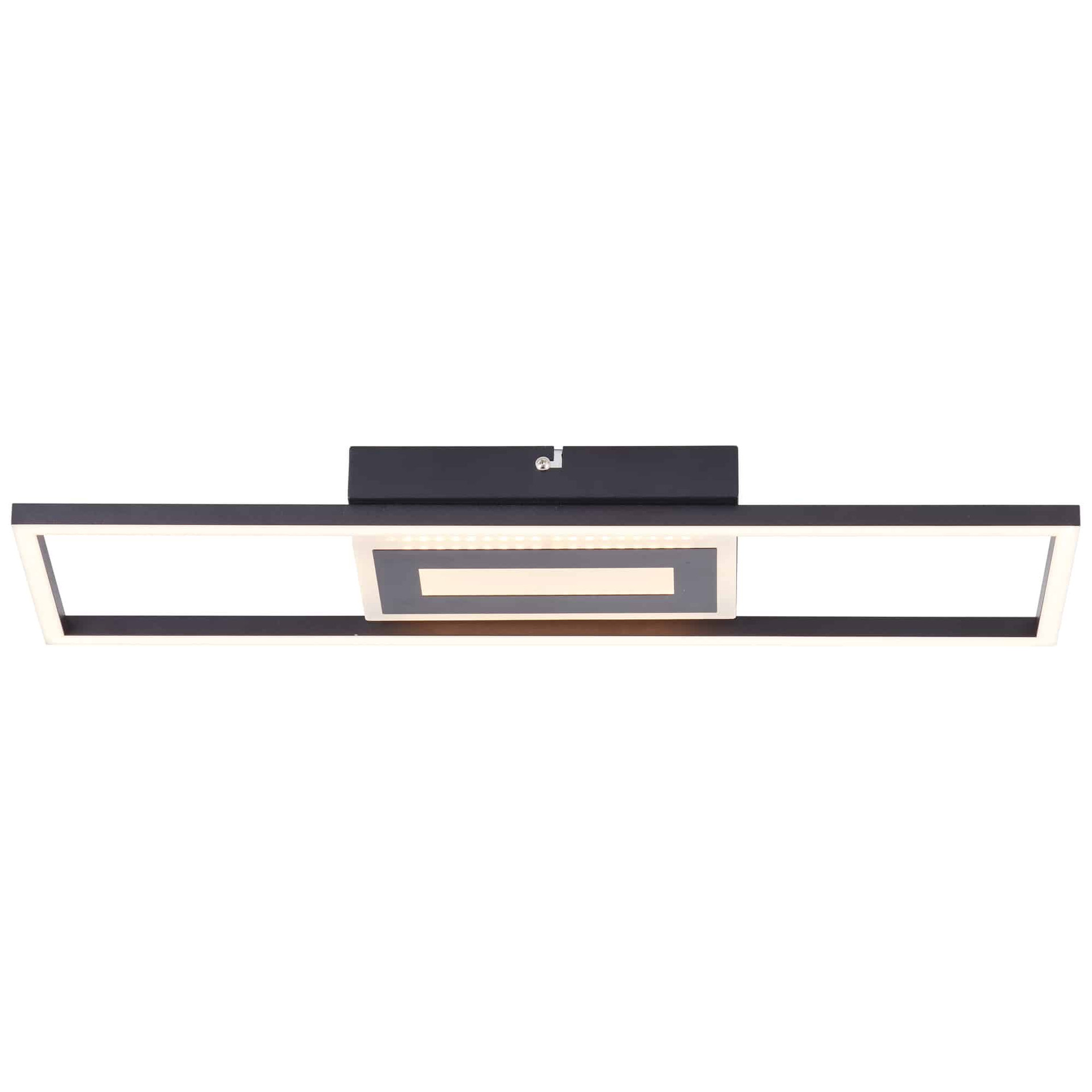 Deckenleuchte Benedikt, schwarz, 55 x 16 cm, Metall Lampe