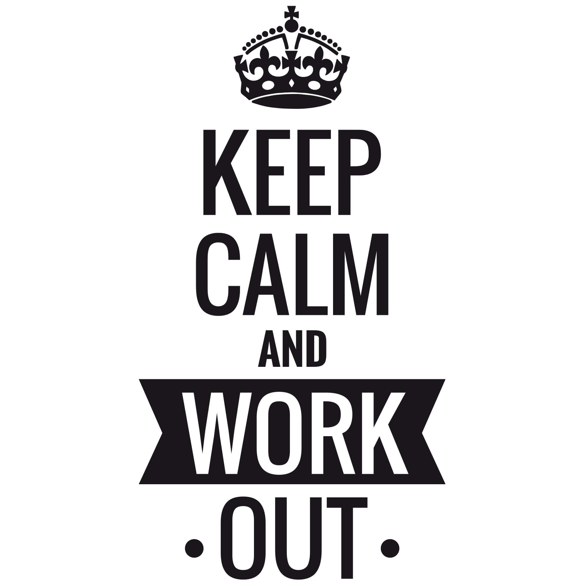 Wallsticker - Keep calm and work out