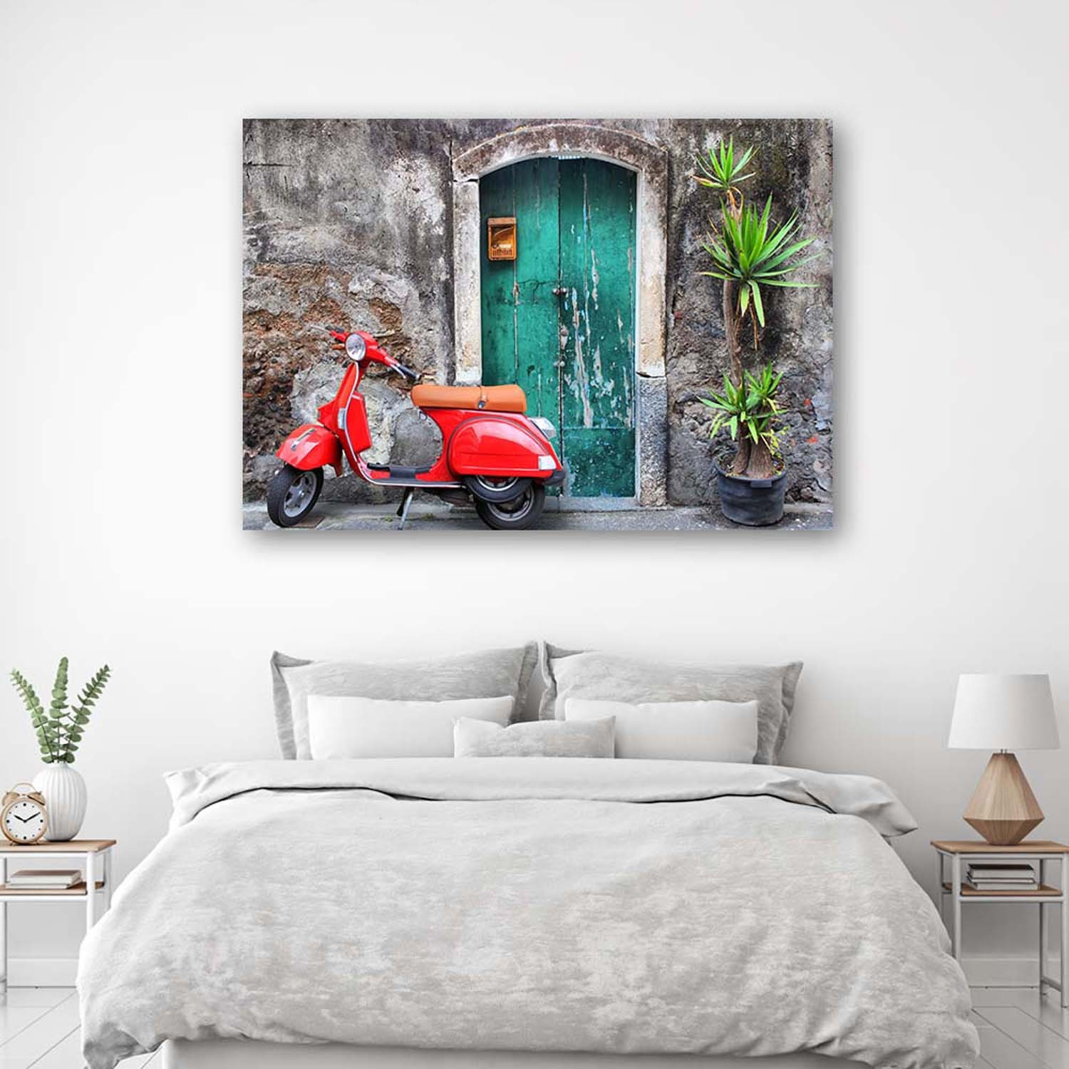 Canvasbillede, Vespa Toscana rød