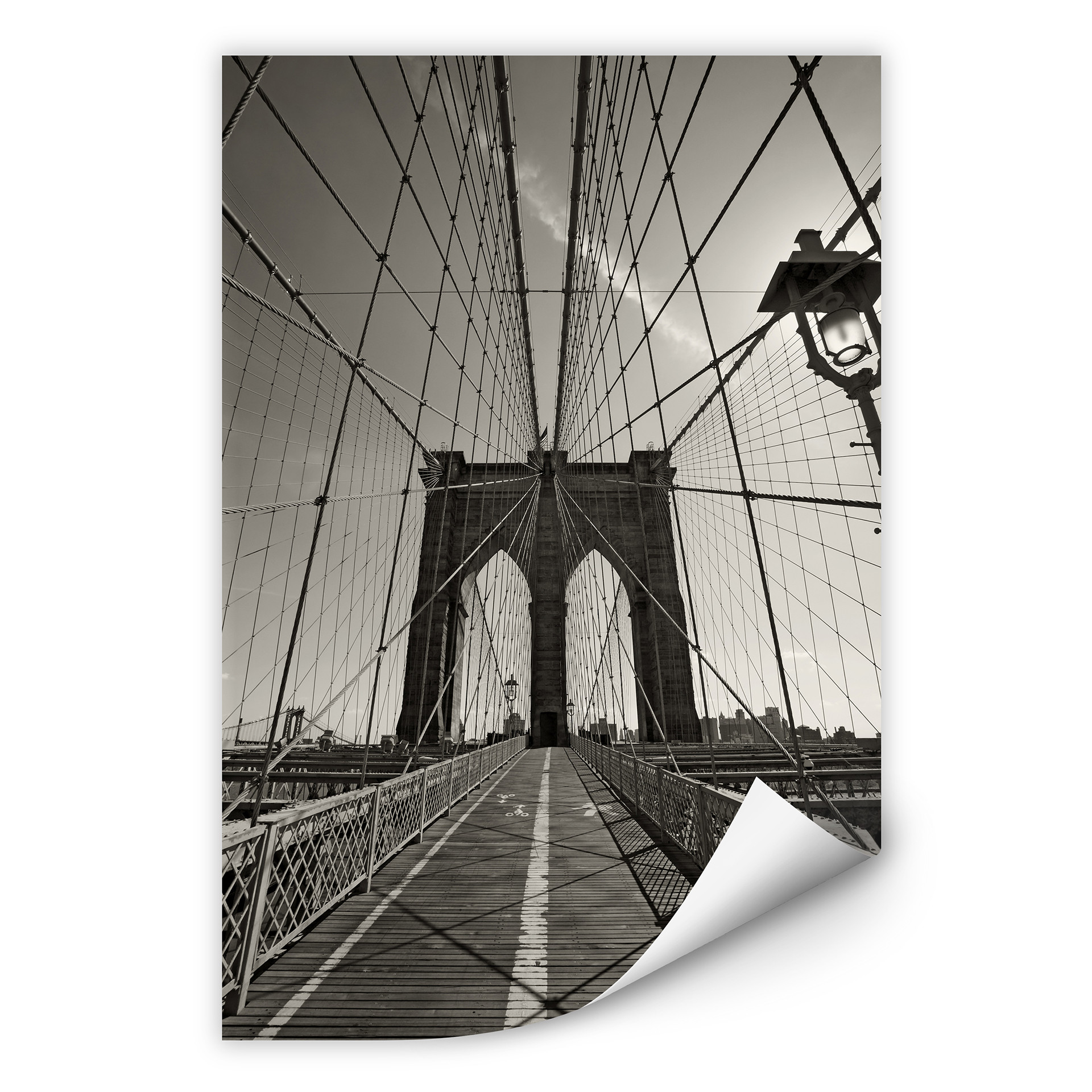 Wallprint W - Brooklyn Bridge Perspektive