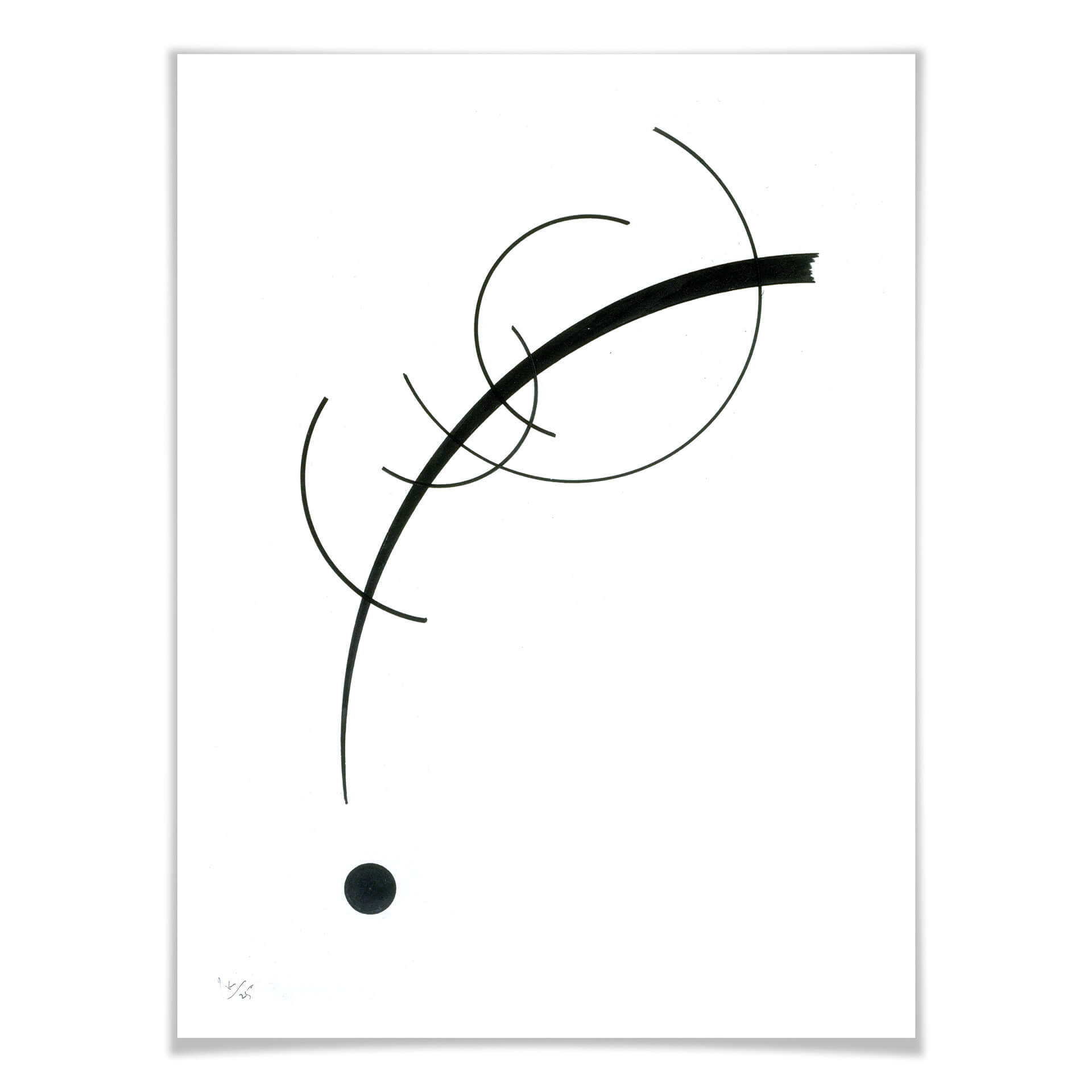 Plakat Kandinsky - Krzywa w punkt