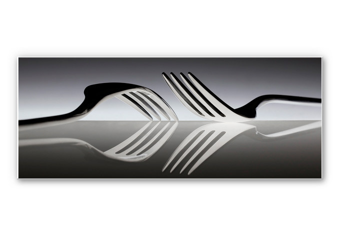 Wallprint De Kogel - Silverware Reflection - Panor