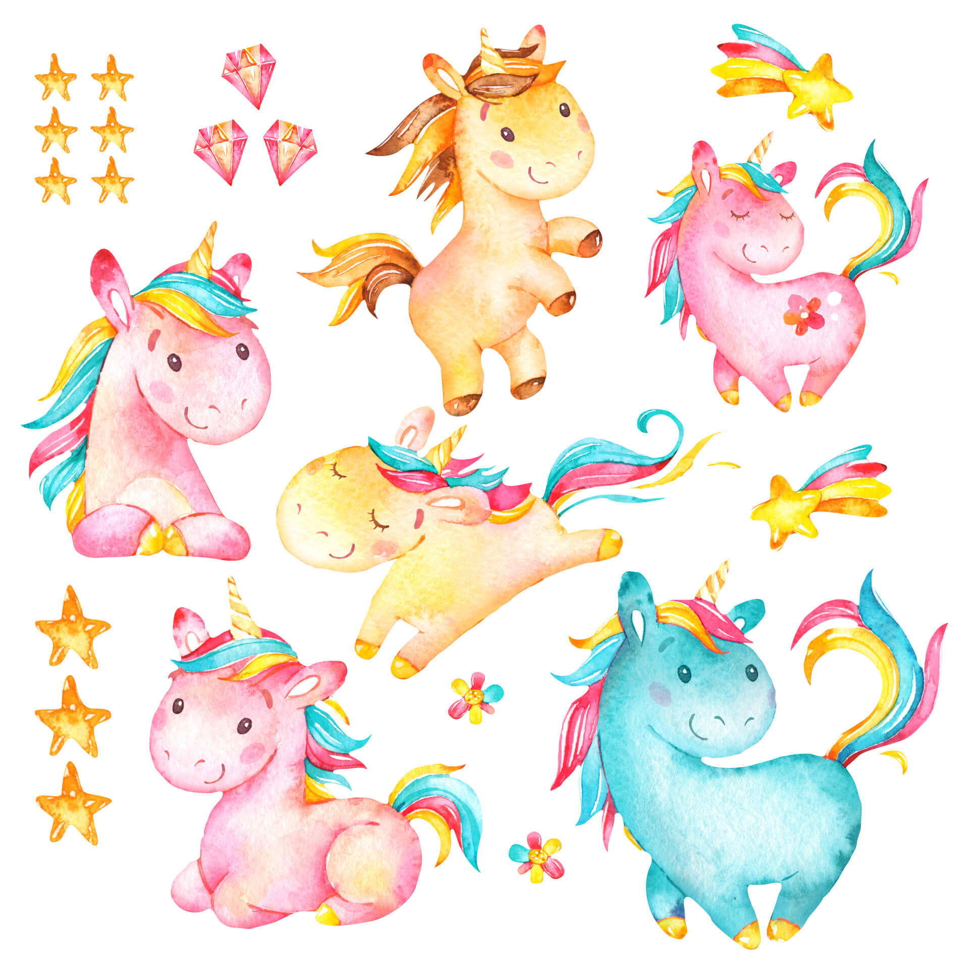 Wandtattoo The Unicorn - Set