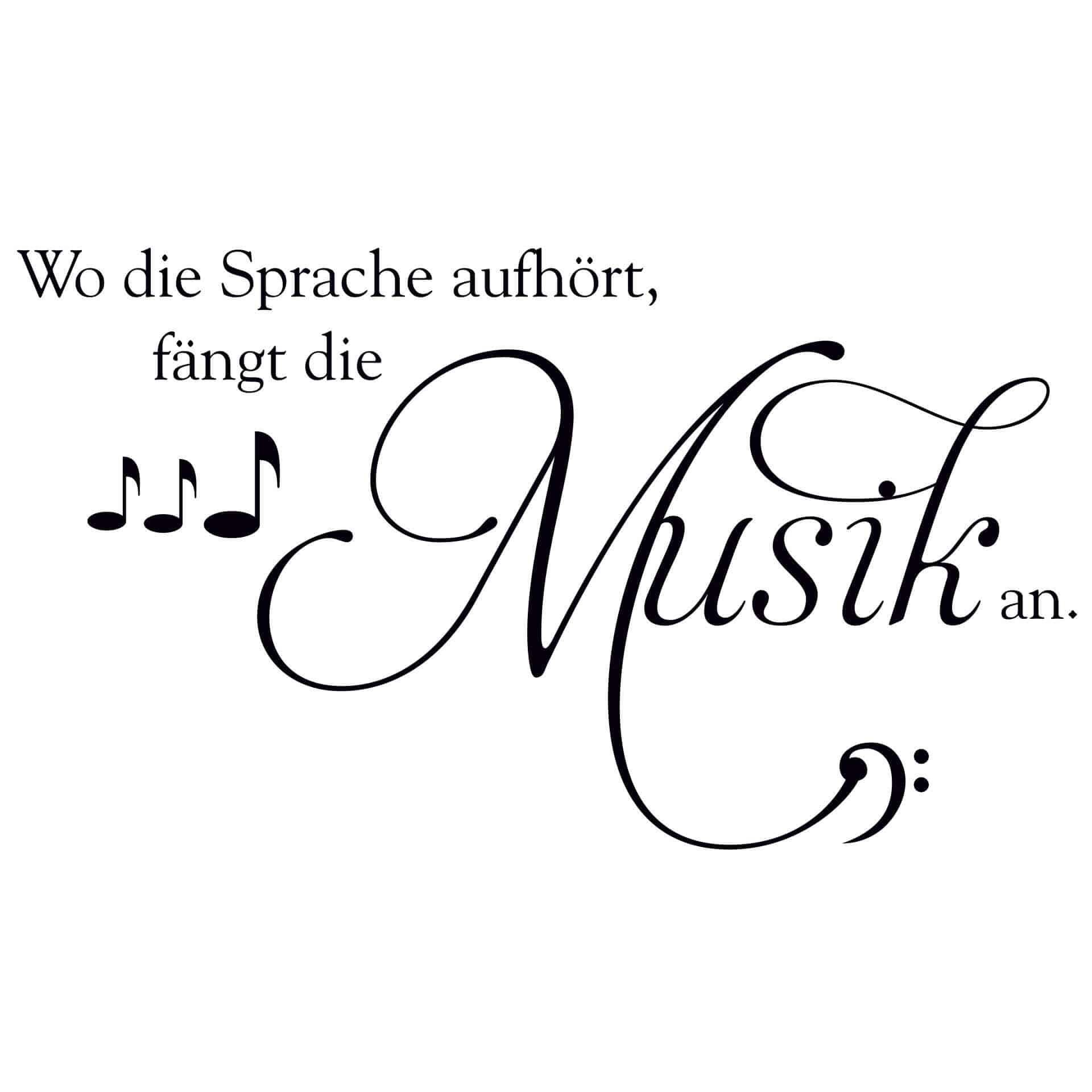 Wandtattoo Wo die Sprache aufhört...