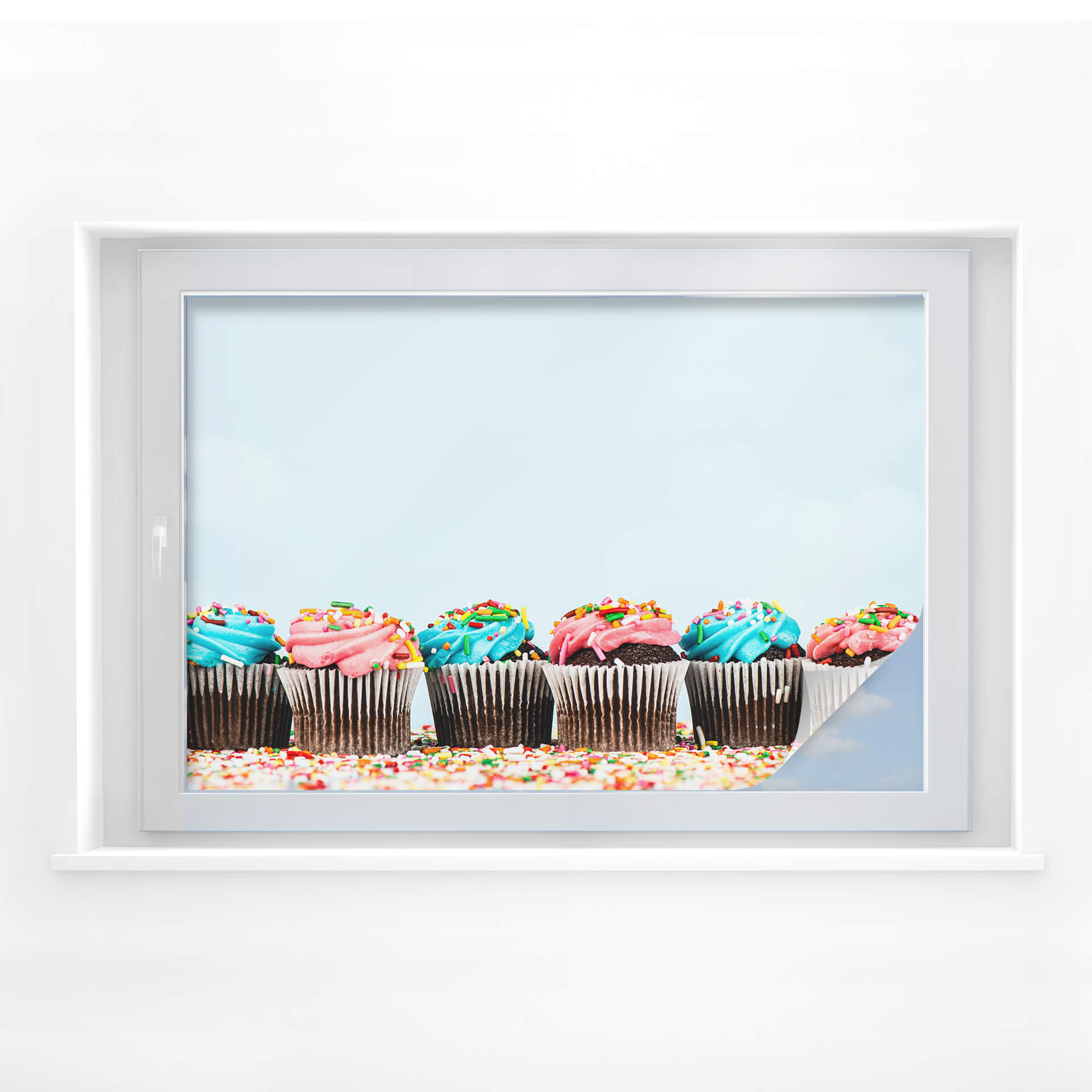 Raamfolie Party Cupcakes