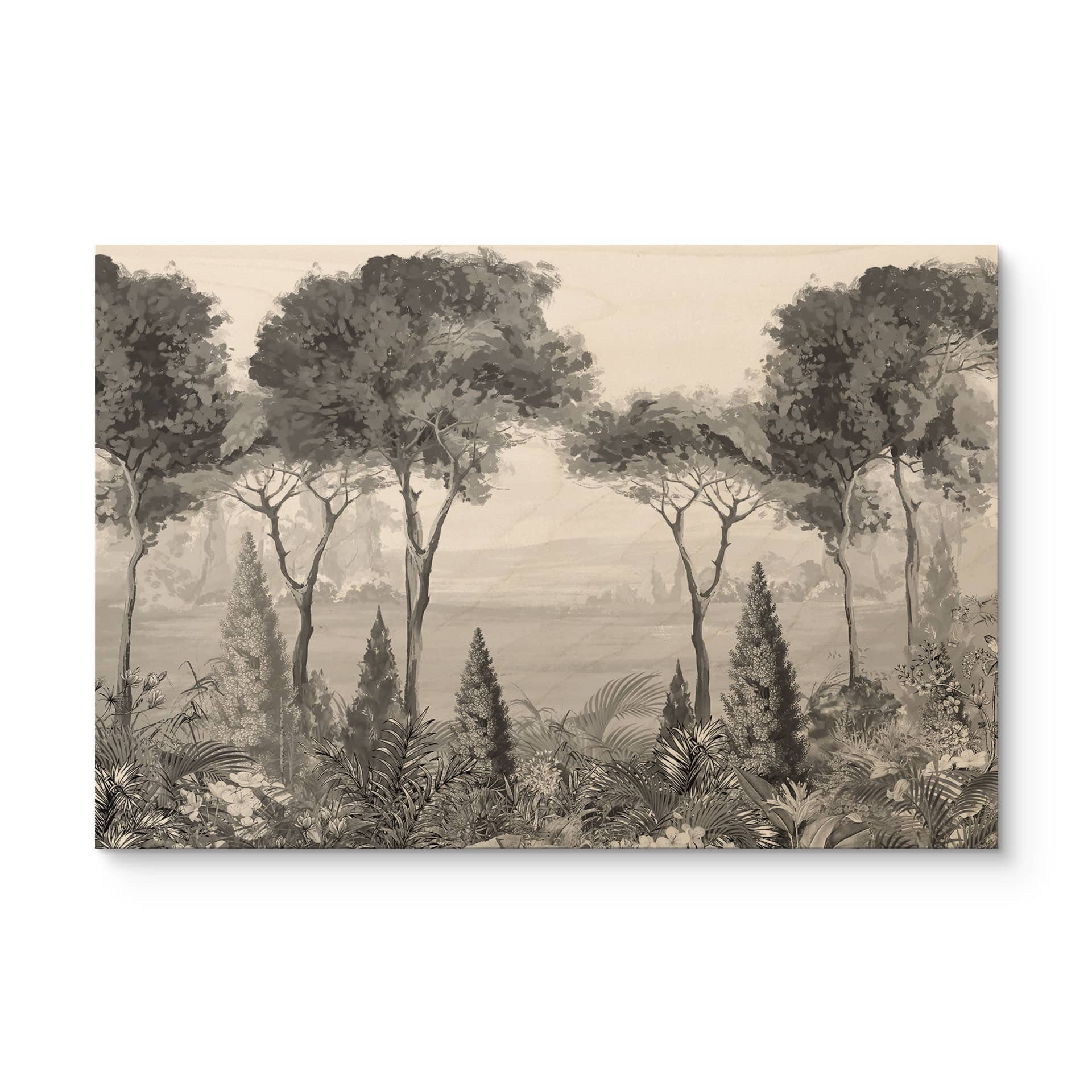 Houten Wanddecoratie Idyllisch plantenlandschap - Ms Tiff