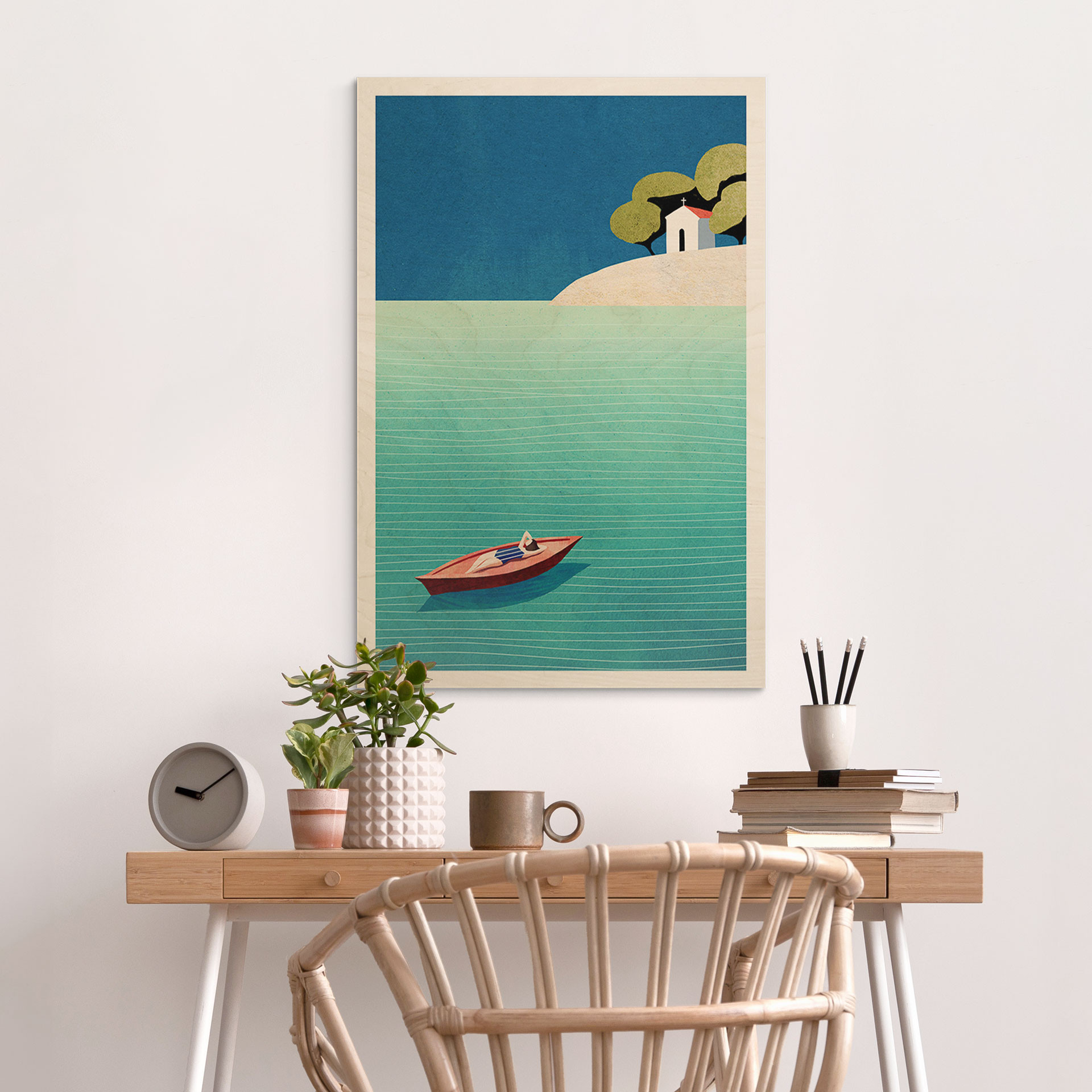 Plakat drewniany Siesta latem - Rivers