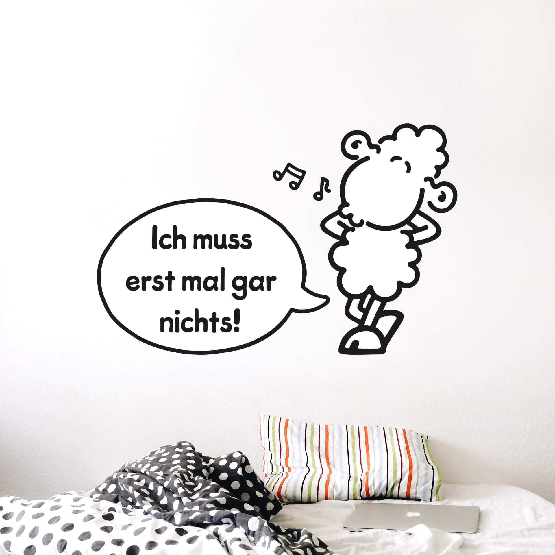 Wandtattoo sheepworld Worthelden Erst mal gar nichts