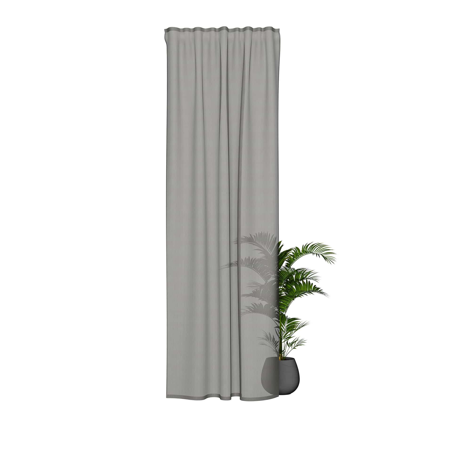 Homing Vorhang mit verdeckten Schlaufen Nian silber -  2.45 x 1.4 m