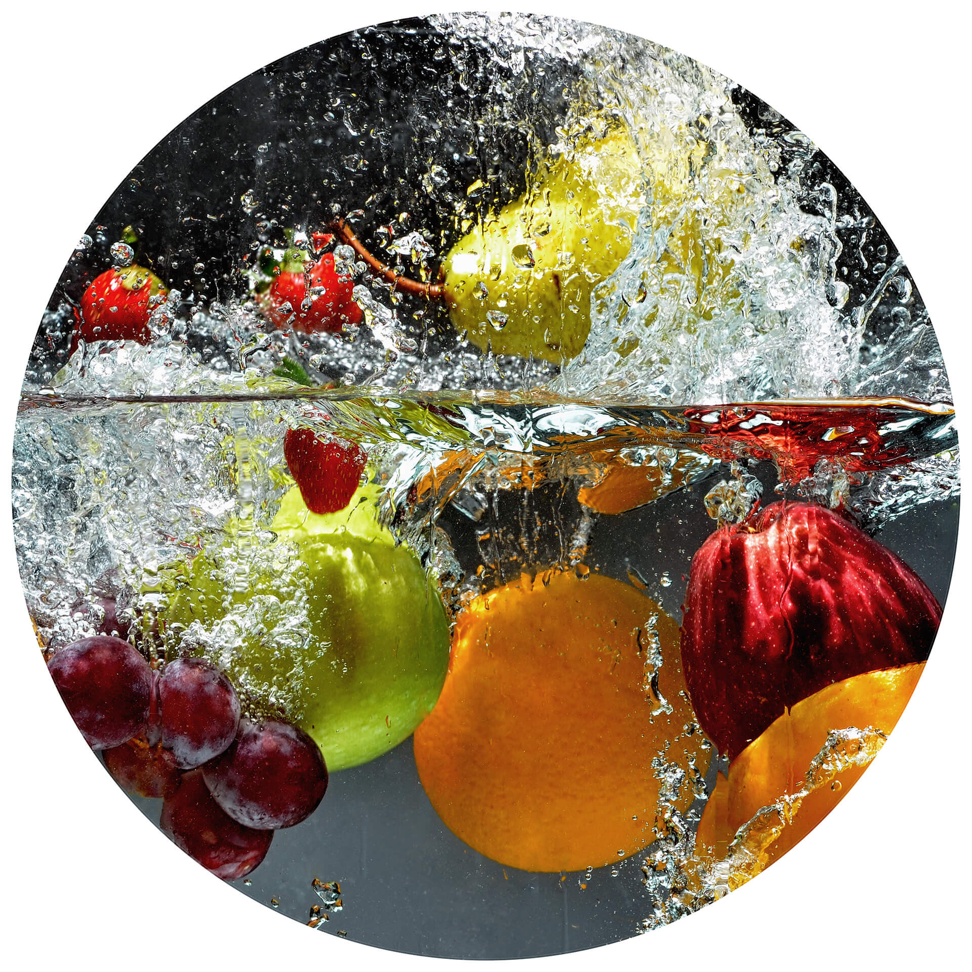 Behangcirkel Verfrissend Fruit - vliesbehang/zelfklevend vliesbehang
