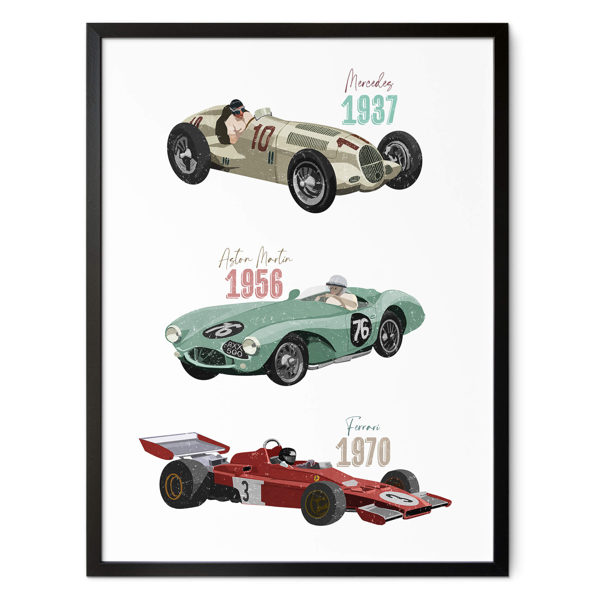 Poster Goed Blauw - Auto d'epoca