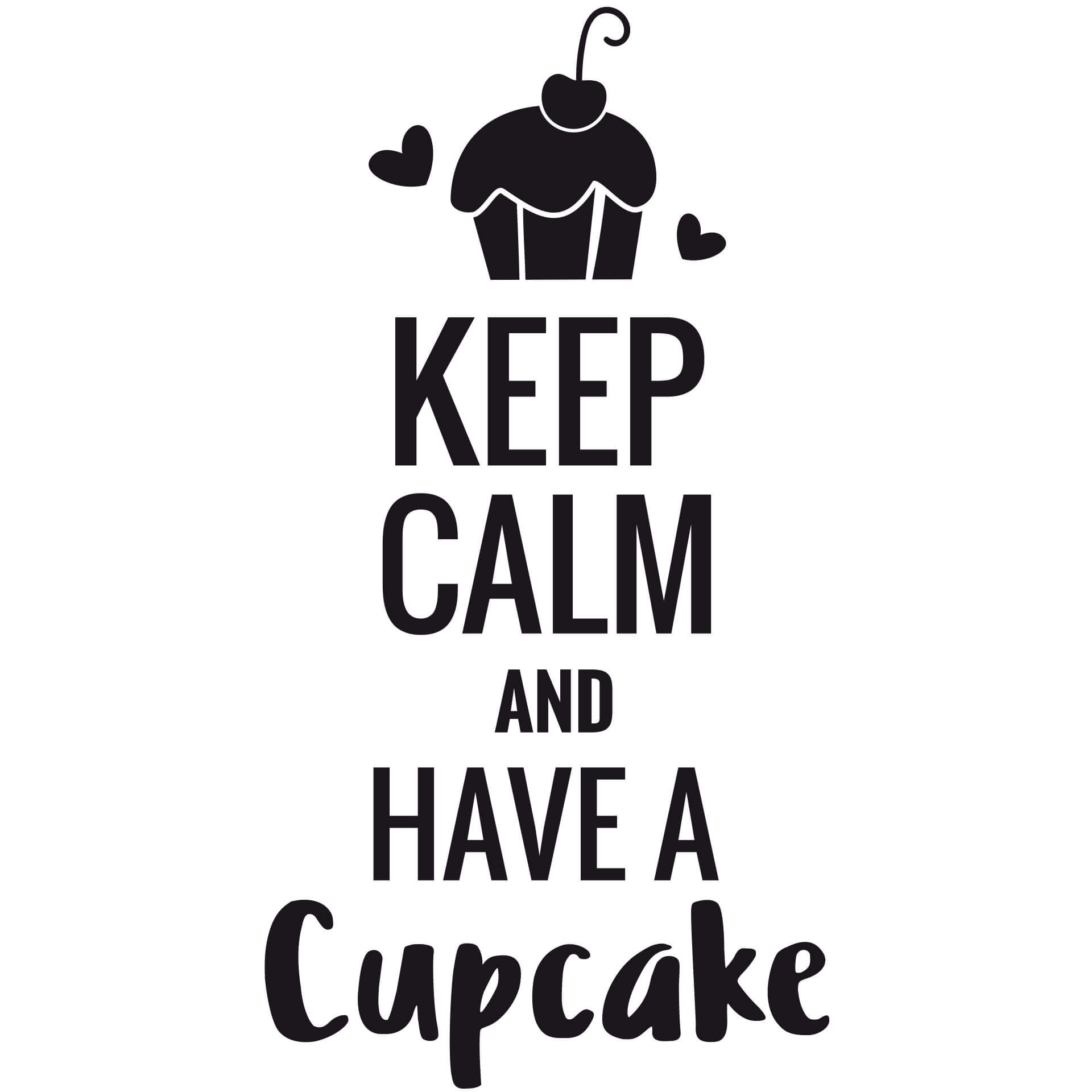 Wallsticker - Keep calm and have a cupcake