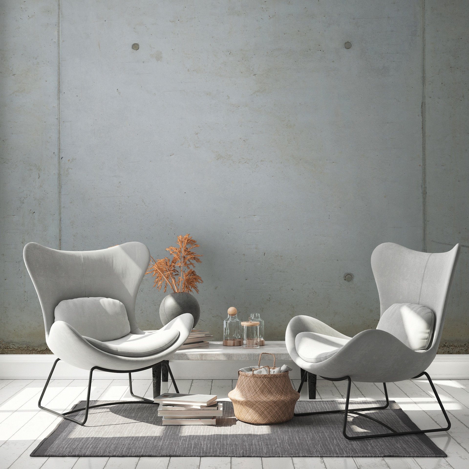 behang beton optiek grijs beige - vliesbehang beton & steen Livingwalls - mat en glad