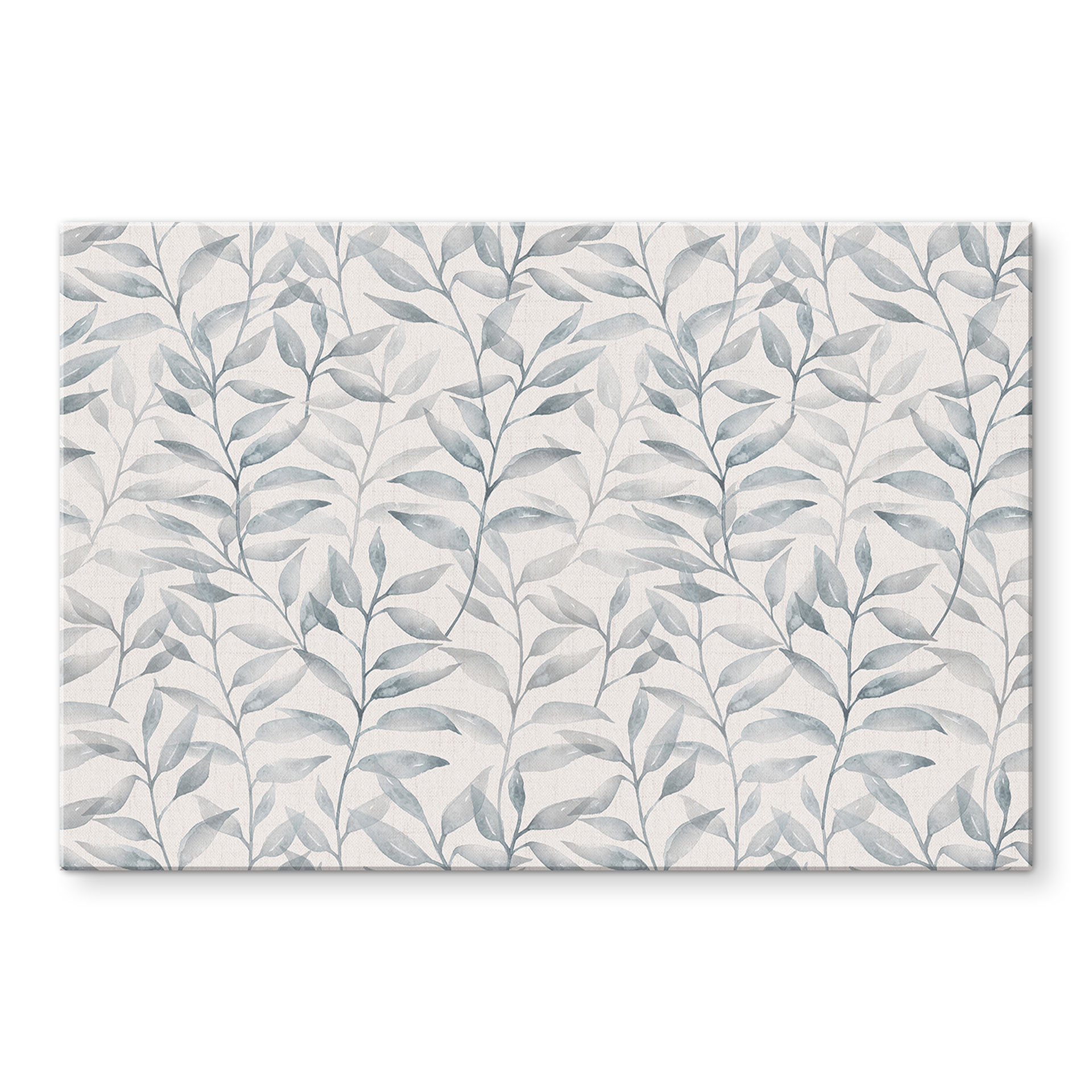 Pannello paraschizzi Foglie delicate ad acquerello - Grigio tenue - Bloomery Decor