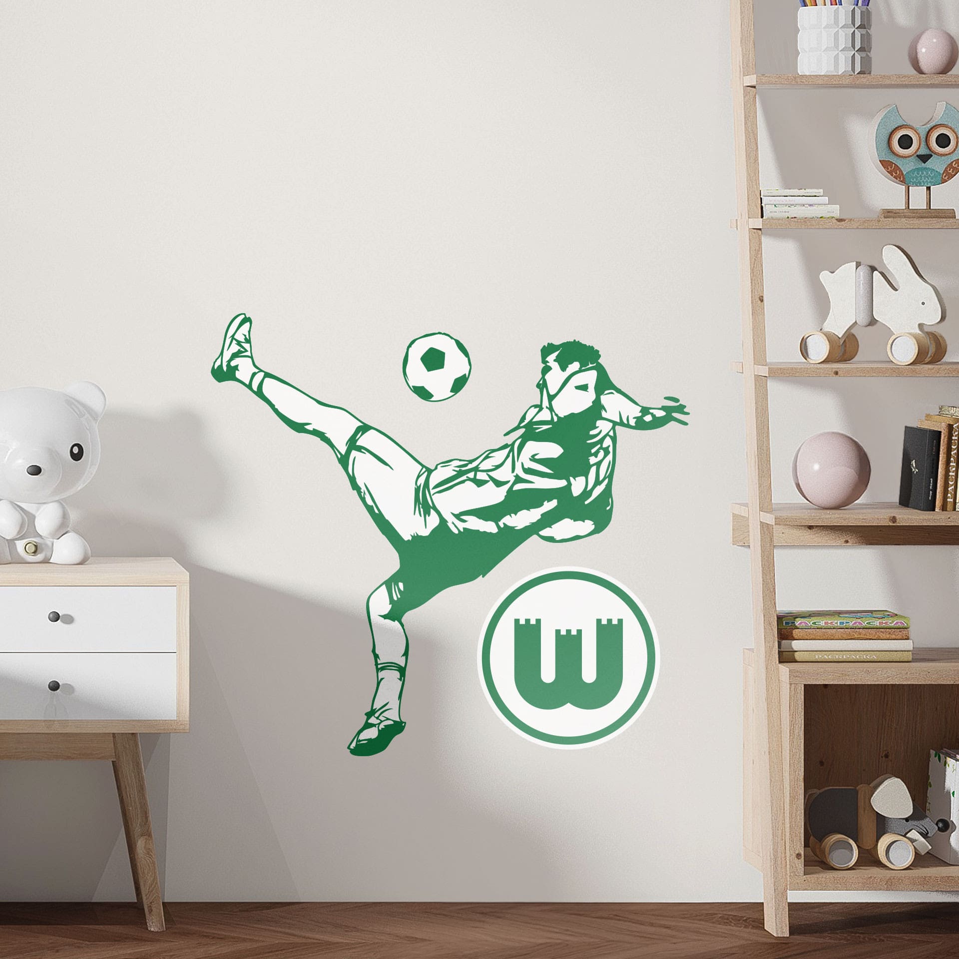 Wandtattoo VfL Wolfsburg Fussballspieler