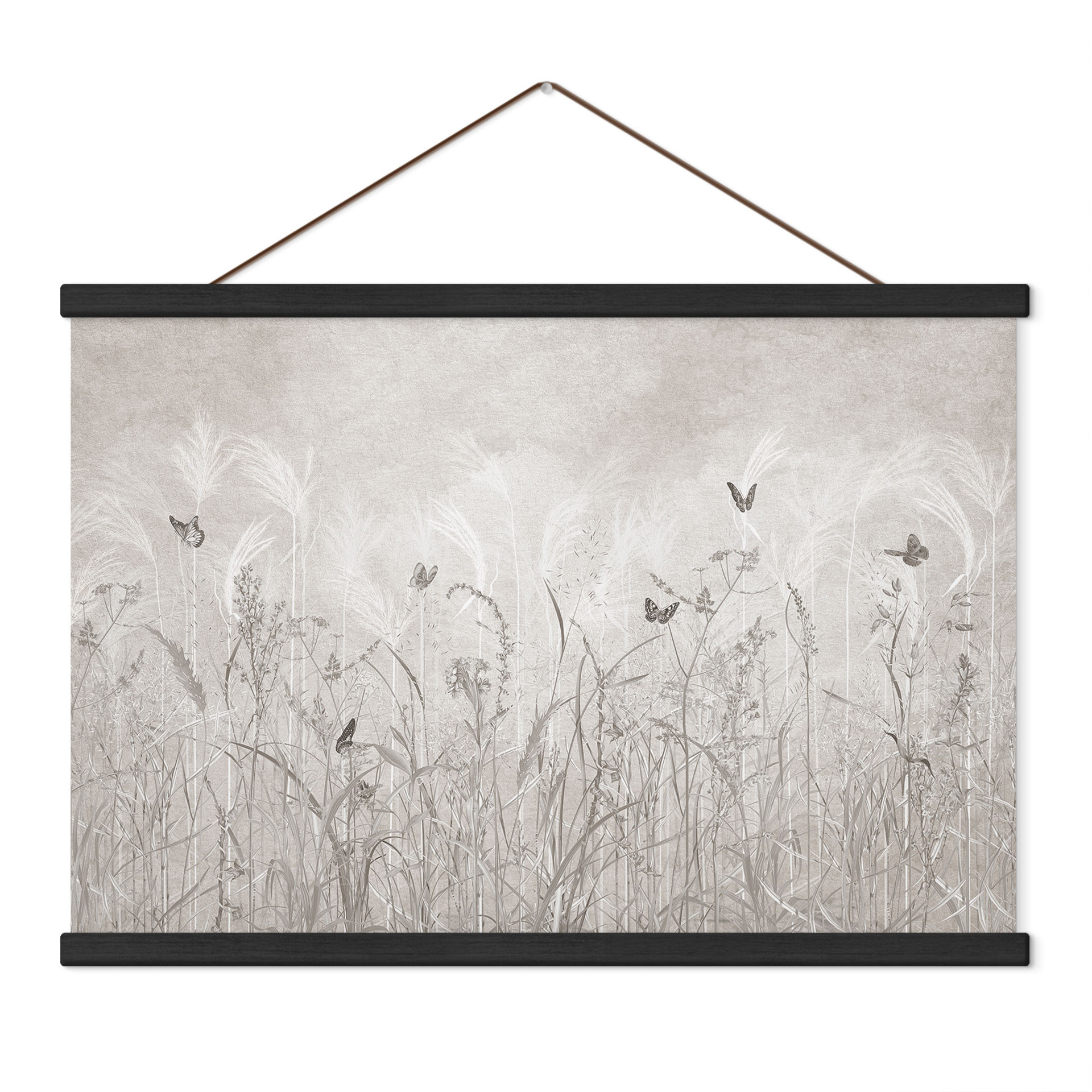 Textielposter Wildbloemenweide met vlinders - Ms Tiff