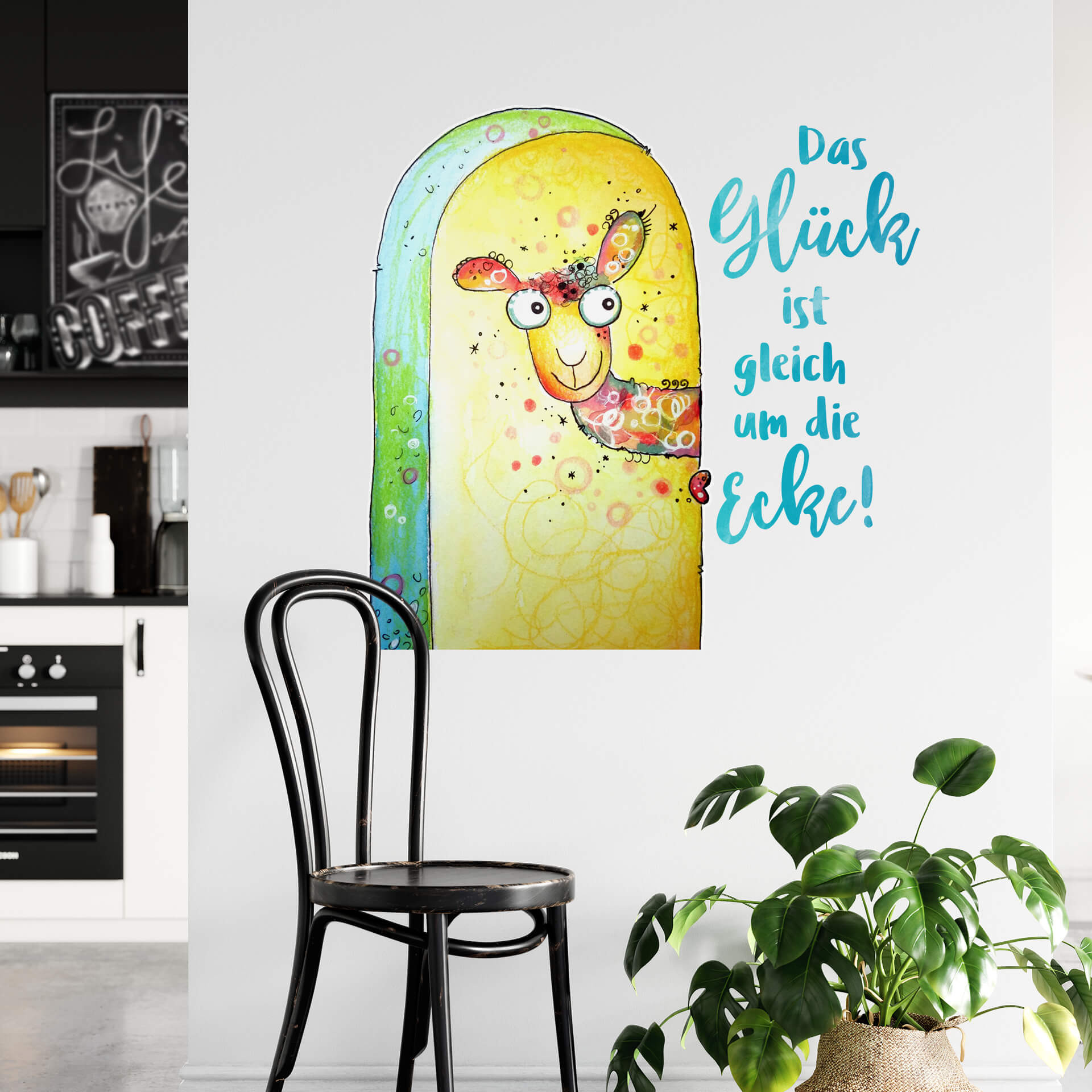Wandtattoo Hagenmeyer - Das Glück ist gleich um die Ecke