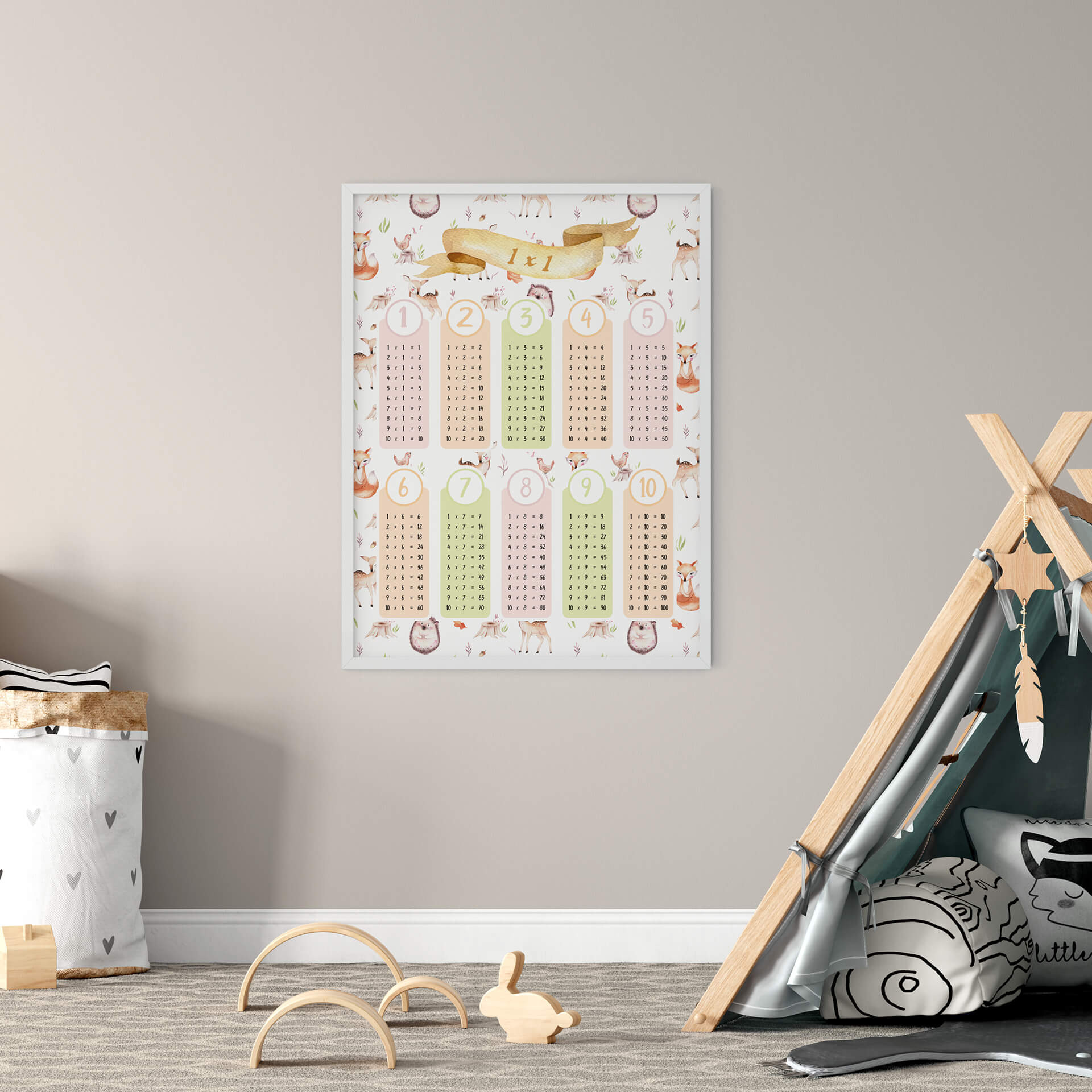 Plakat Kvilis - Zwierzęta leśne - Mały 1x1