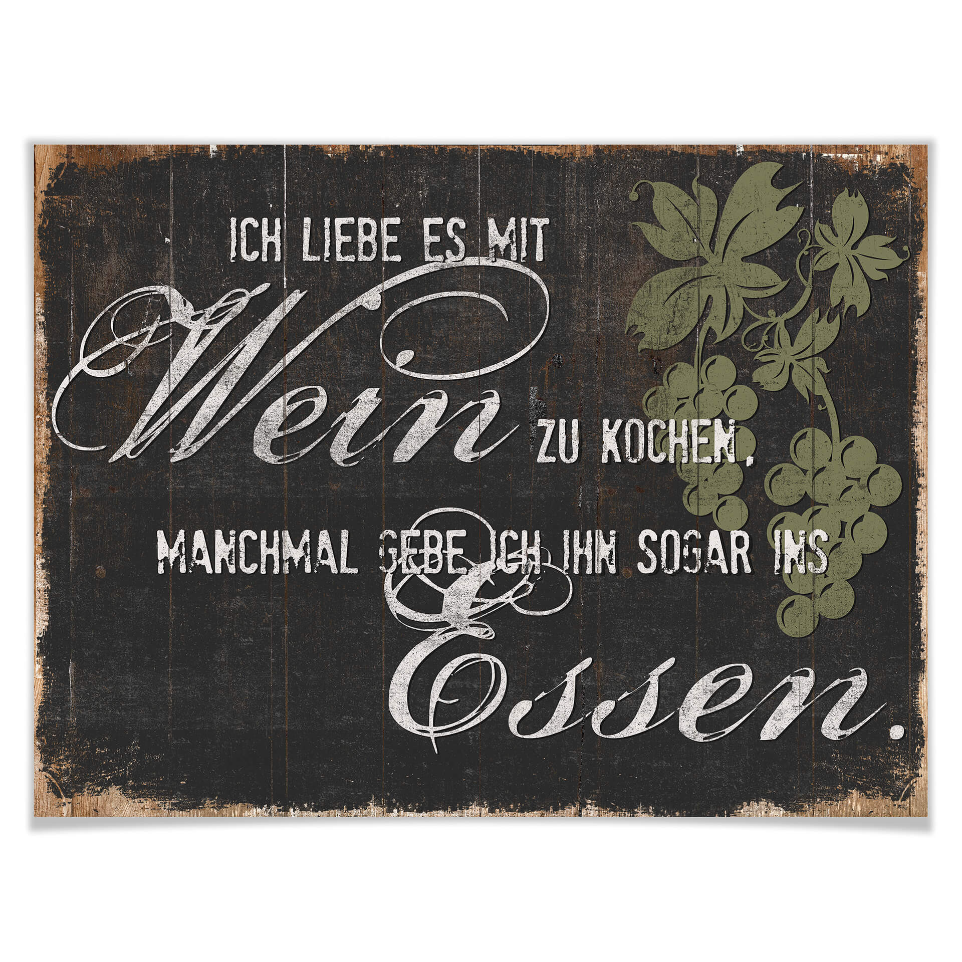 Poster Ich liebe es mit Wein zu kochen
