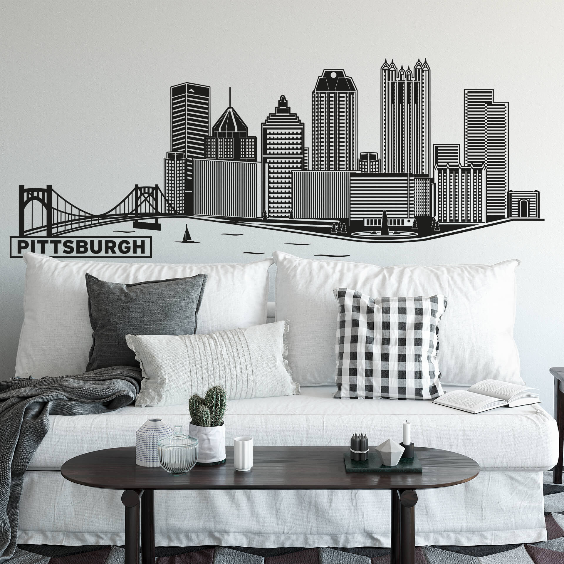 Sticker mural - Pittsburgh Skyline