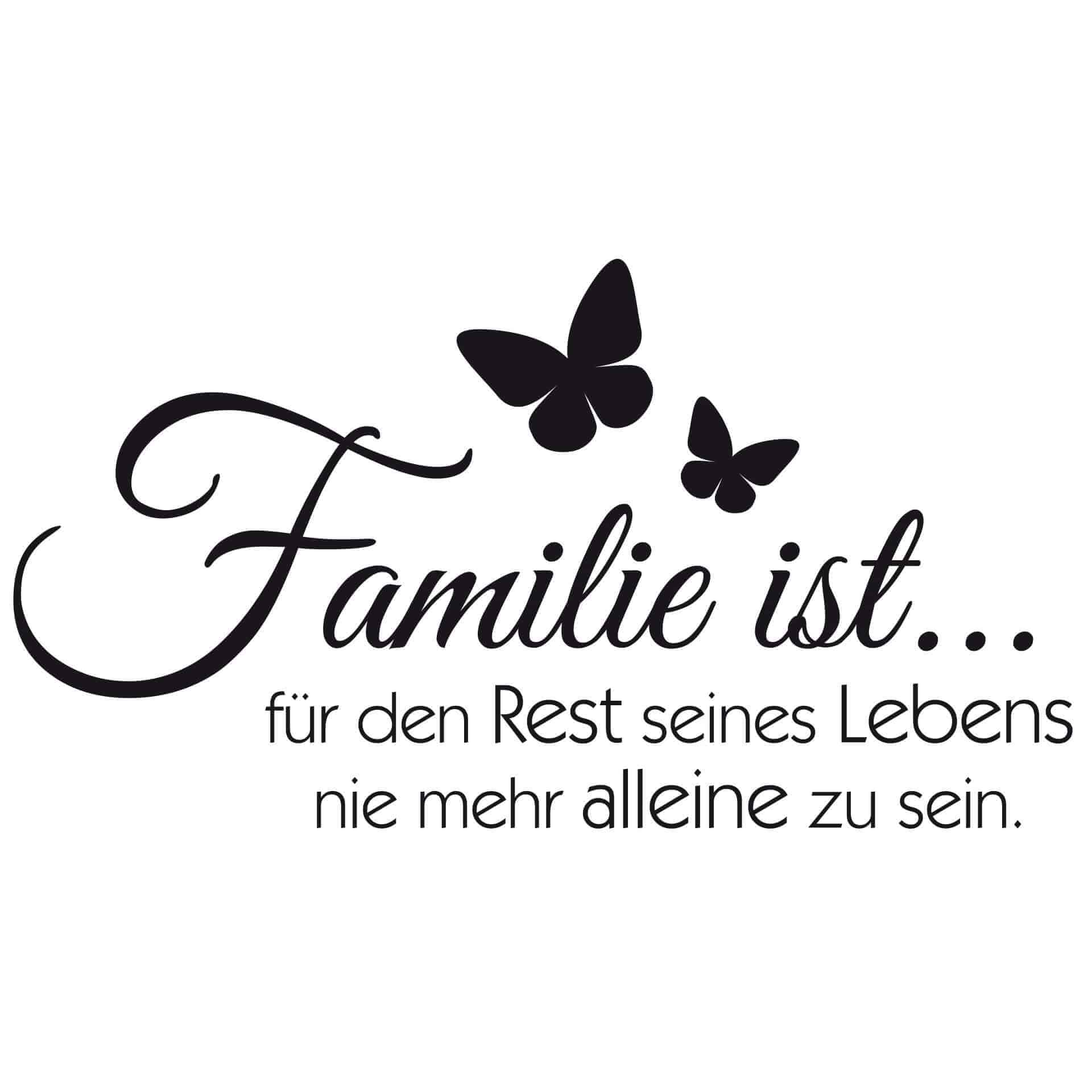 Wandtattoo Familie ist...