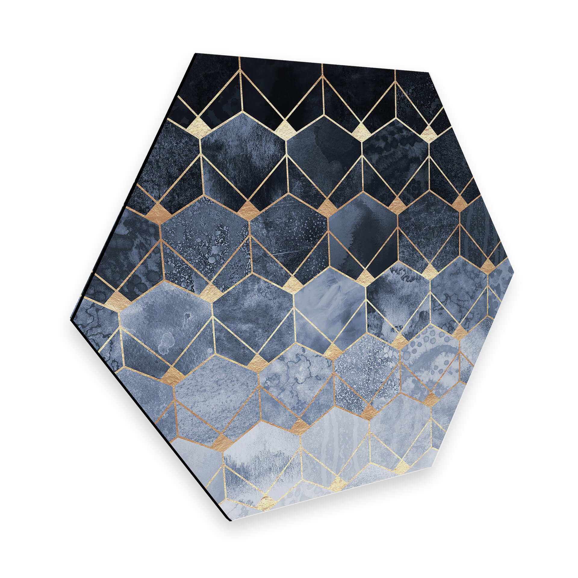 Hexagon Dibond Fredriksson - Blue & Gold