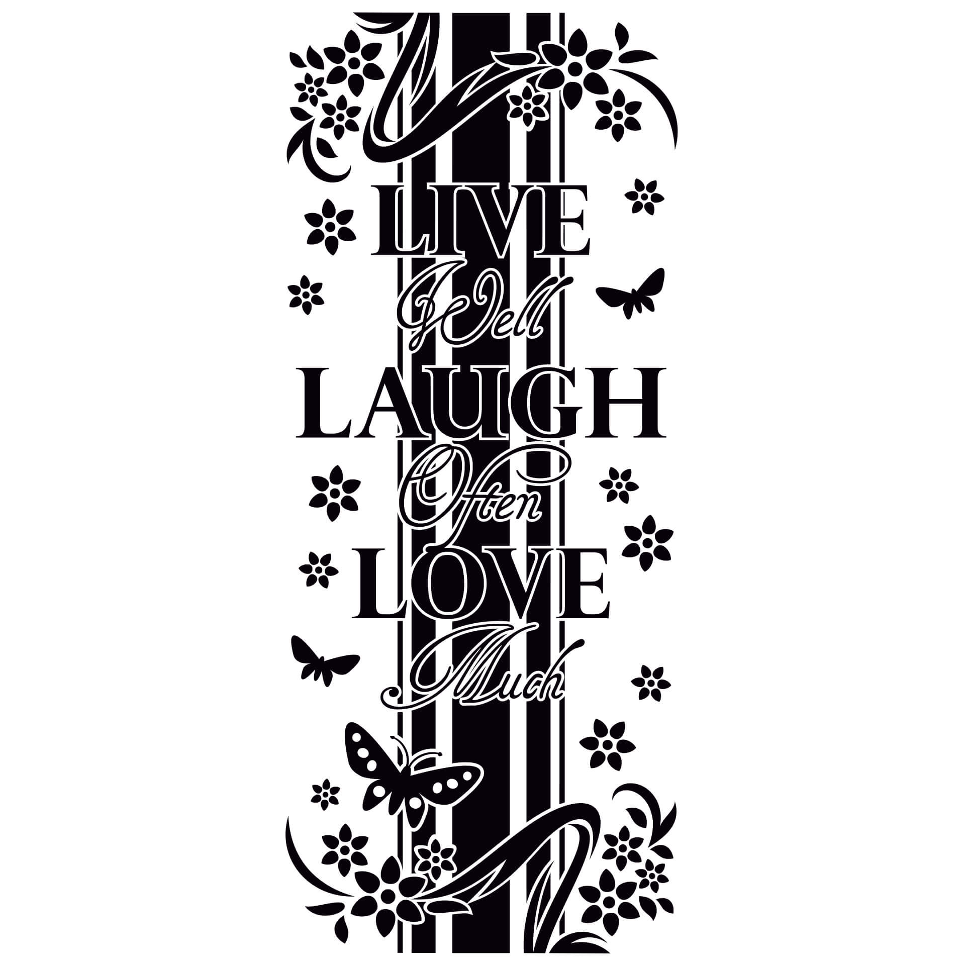 Wallsticker Sticker mural - Bordure Live laugh Love