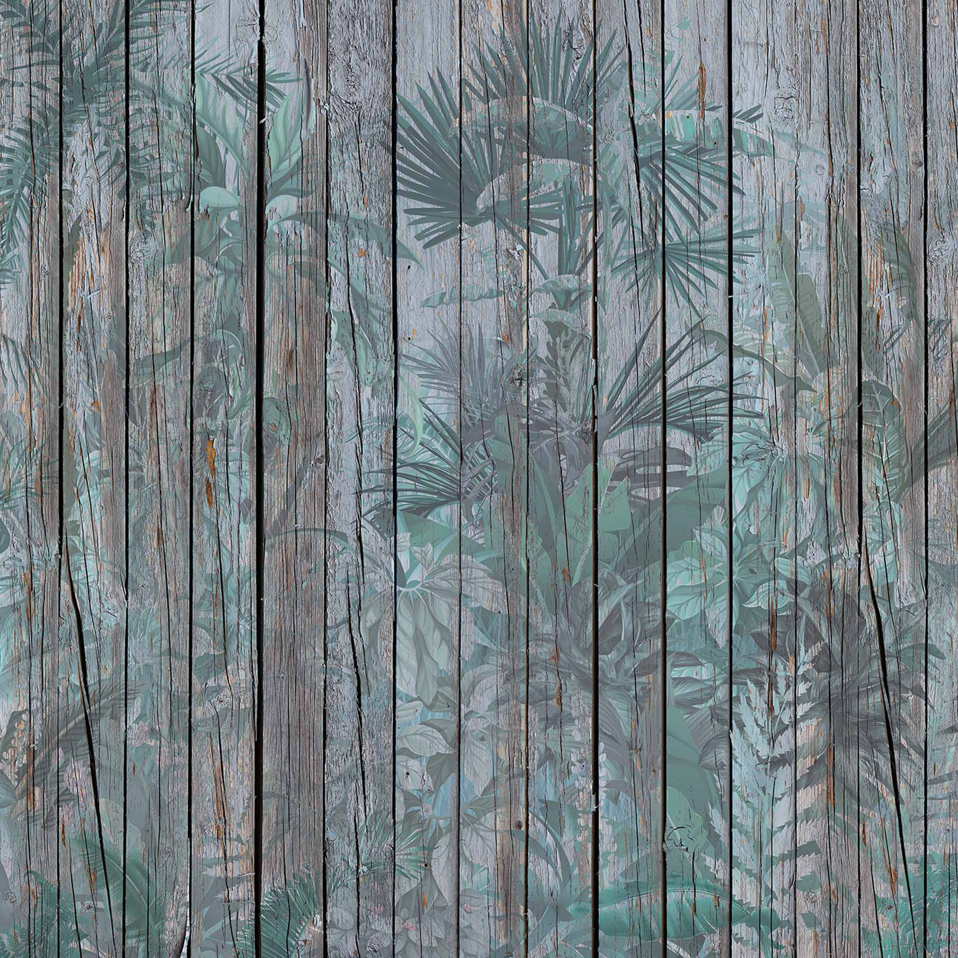 LeavesOnWall hout behang in grijs bruin - vliesbehang Designwalls 2 - 2,55 x 3,5 m