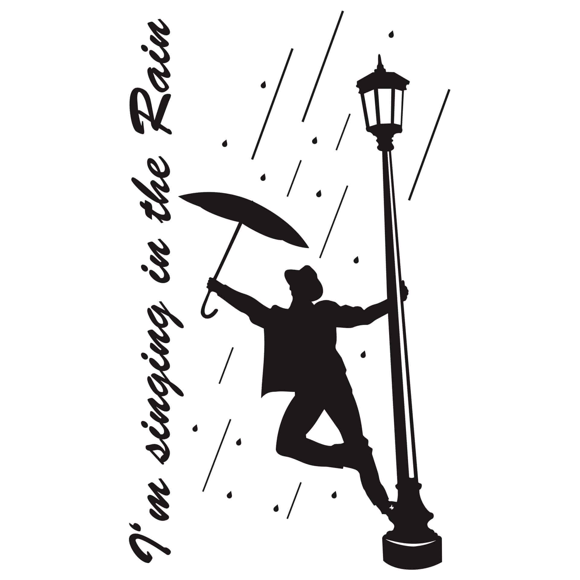 Wallsticker Syng i sol og regn 1