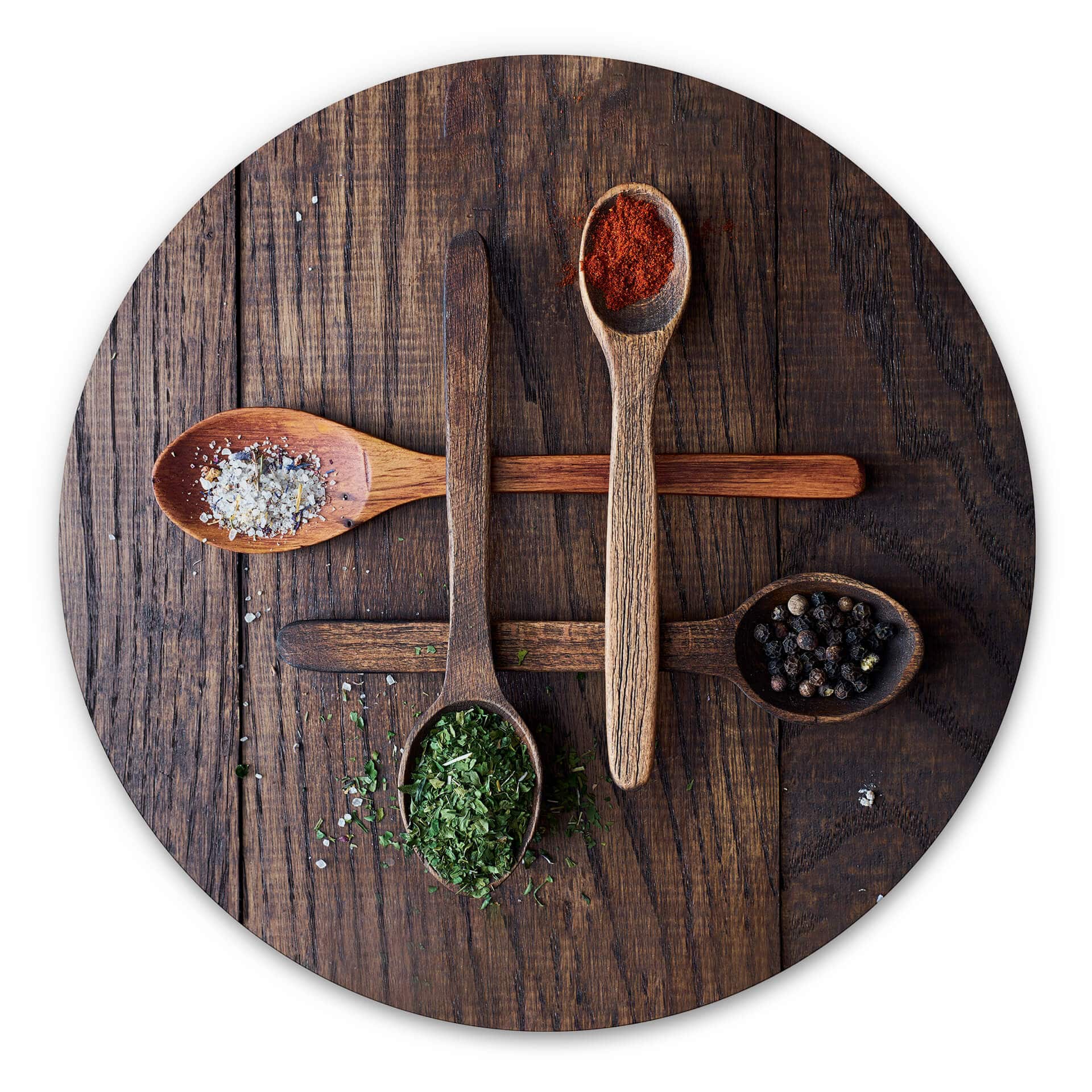 Tableau en alu-Dibond Aleksandrova - Epices diverses - Rond