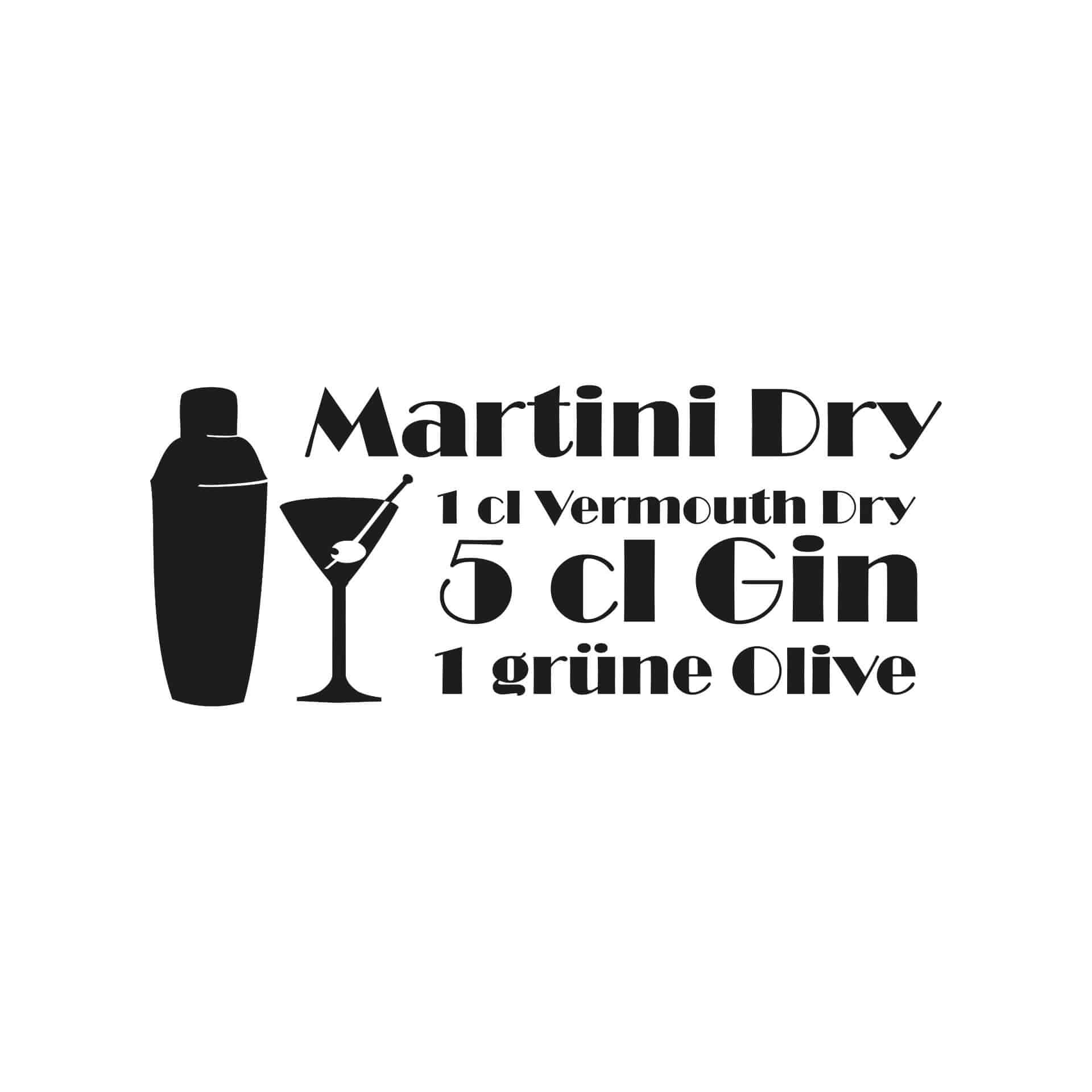 Wandtattoo Martini Dry