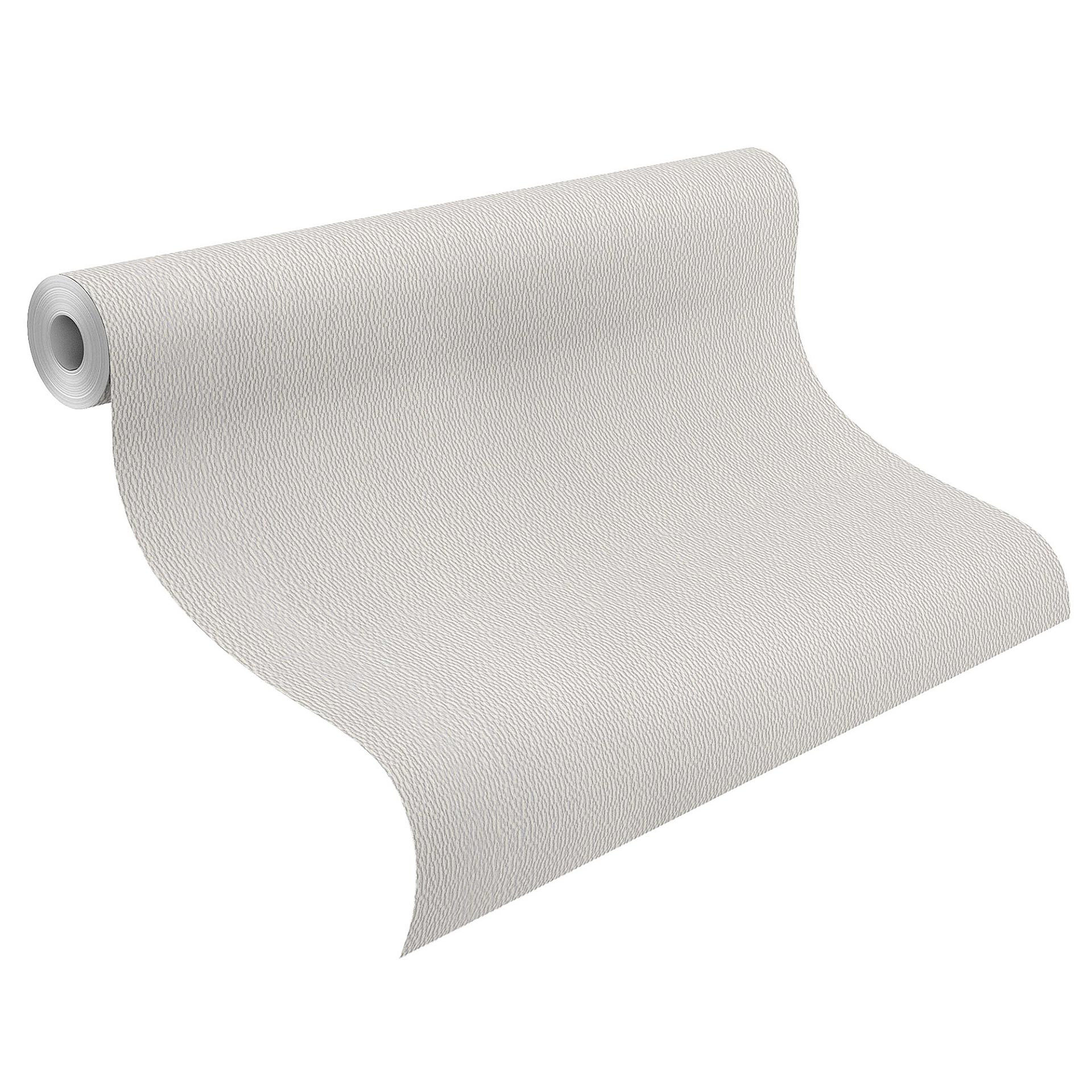 Effen behang, patroonbehang met structuur Bauhaus wit