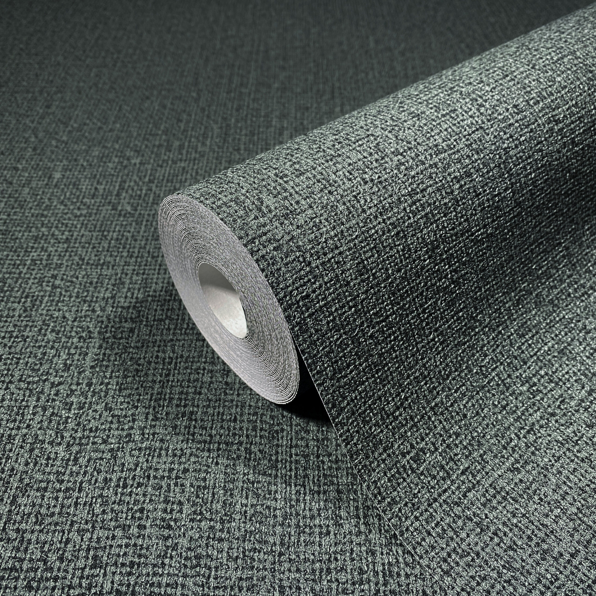 Vliesbehang textiel effen groen structuur