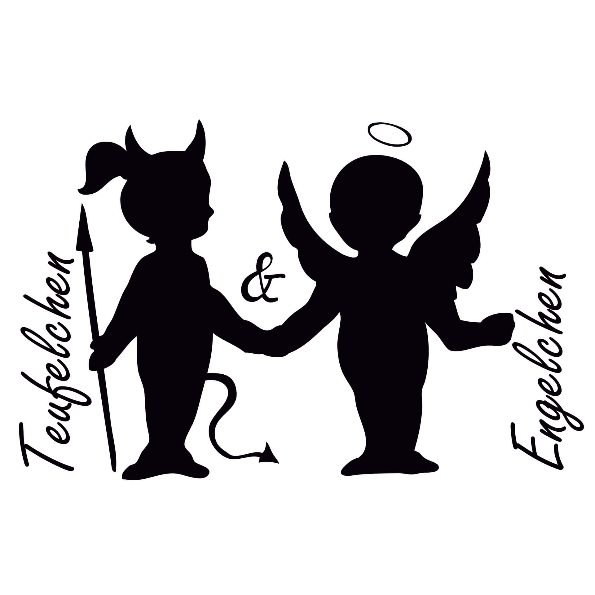Wandtattoo Engelchen & Teufelchen 4