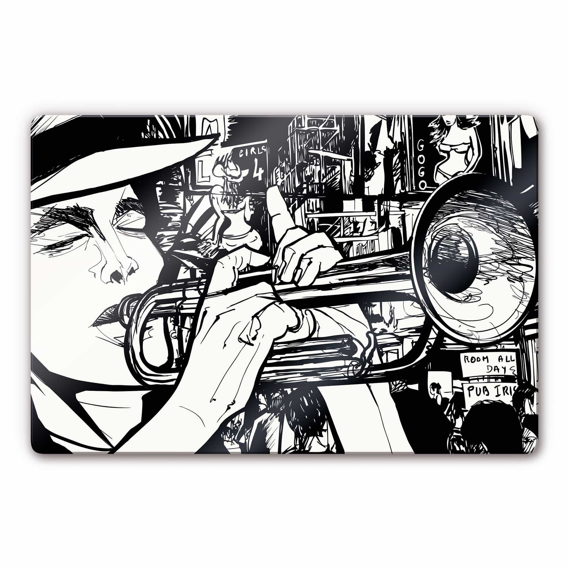 Tableau en verre - Sound of a Street Musician