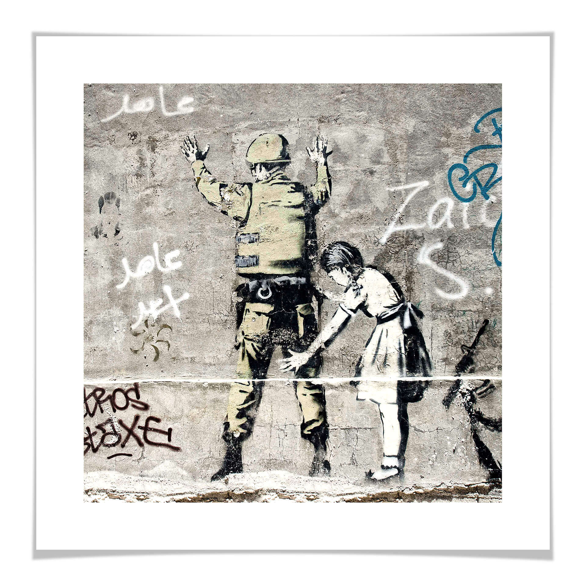 Plakat Banksy - Dziewczyna i żołnierz
