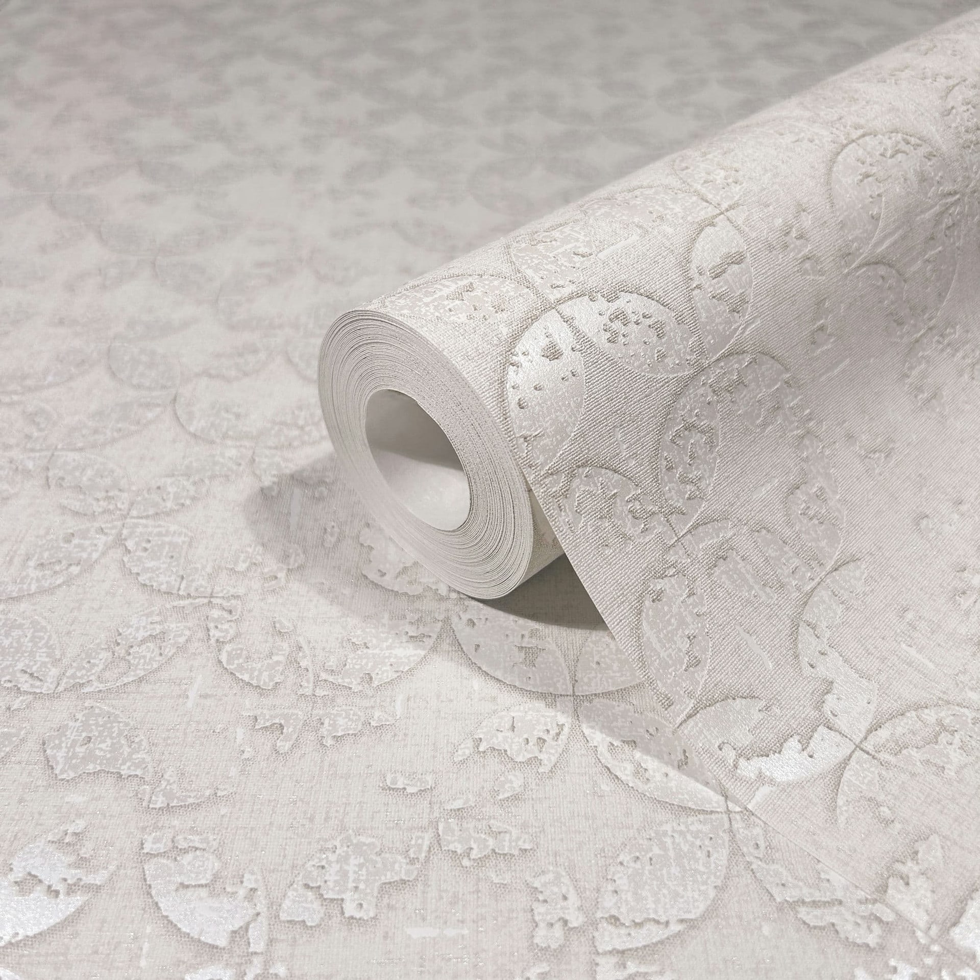 vliesbehang met sterren ornament stijl beige grafisch