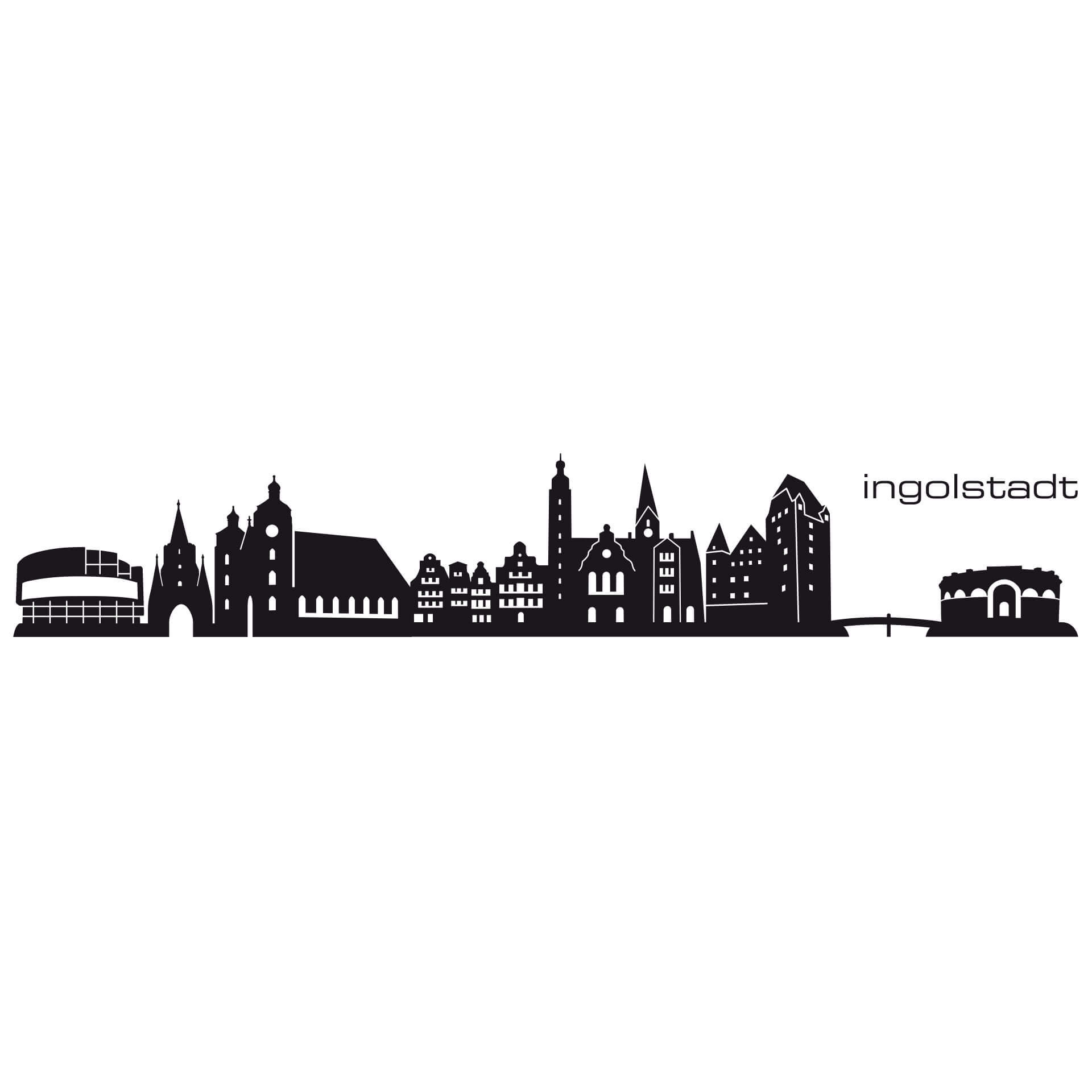 Wandtattoo Ingolstadt Skyline