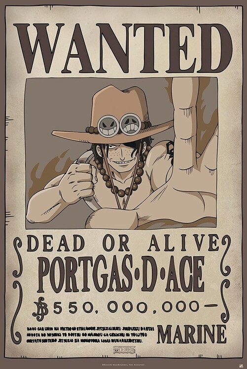 Poster, Filmposter One Piece - Wanted Ace 61x91,5 cm