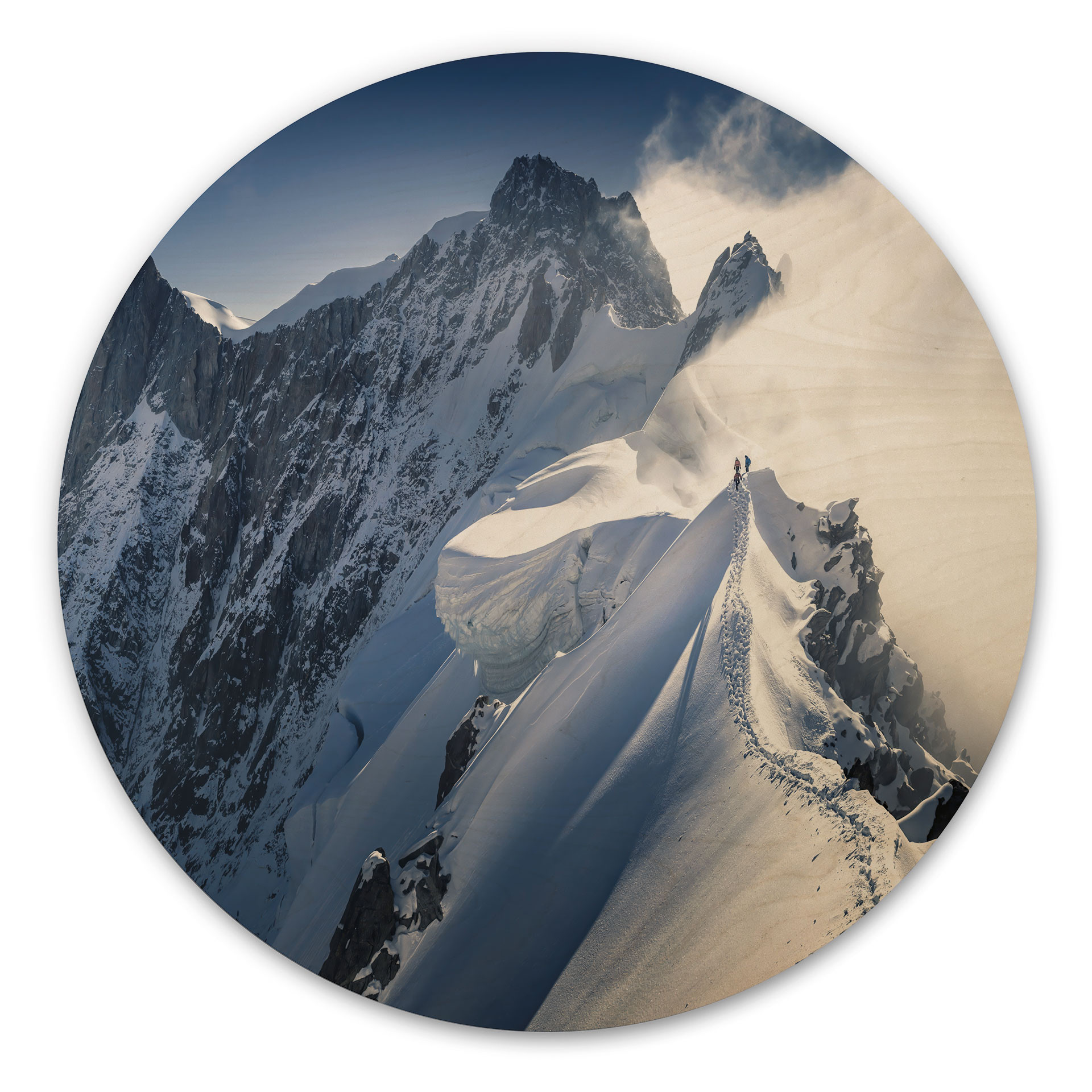 Stampa su legno della vetta del Monte Bianco - Nienartowicz - Round