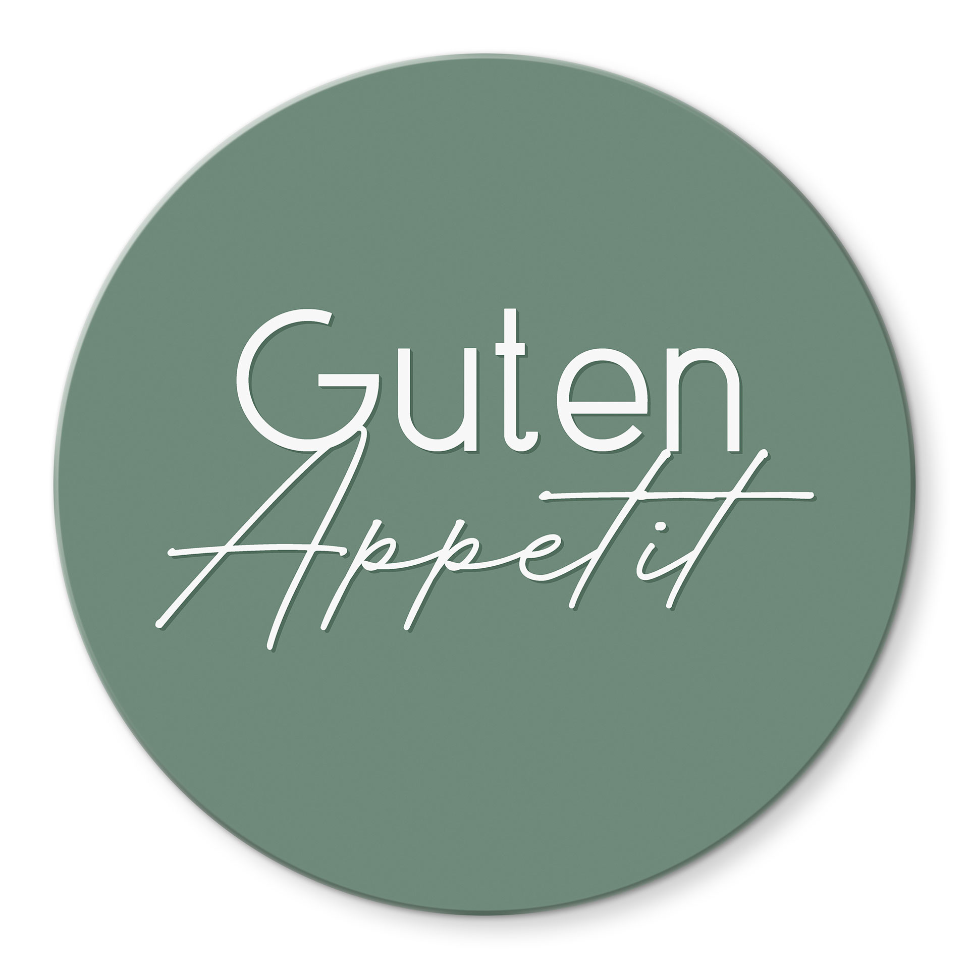 Glasbild Guten Appetit - Rund