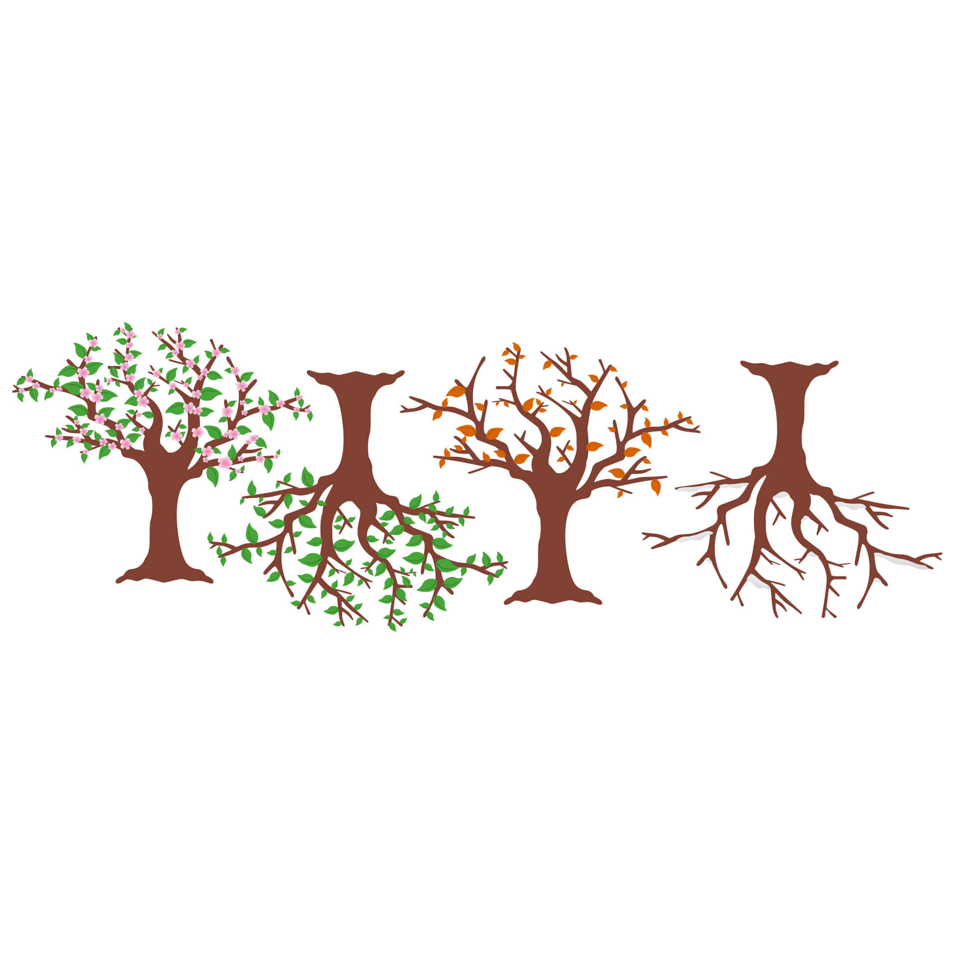 Wallsticker De fire Årstider