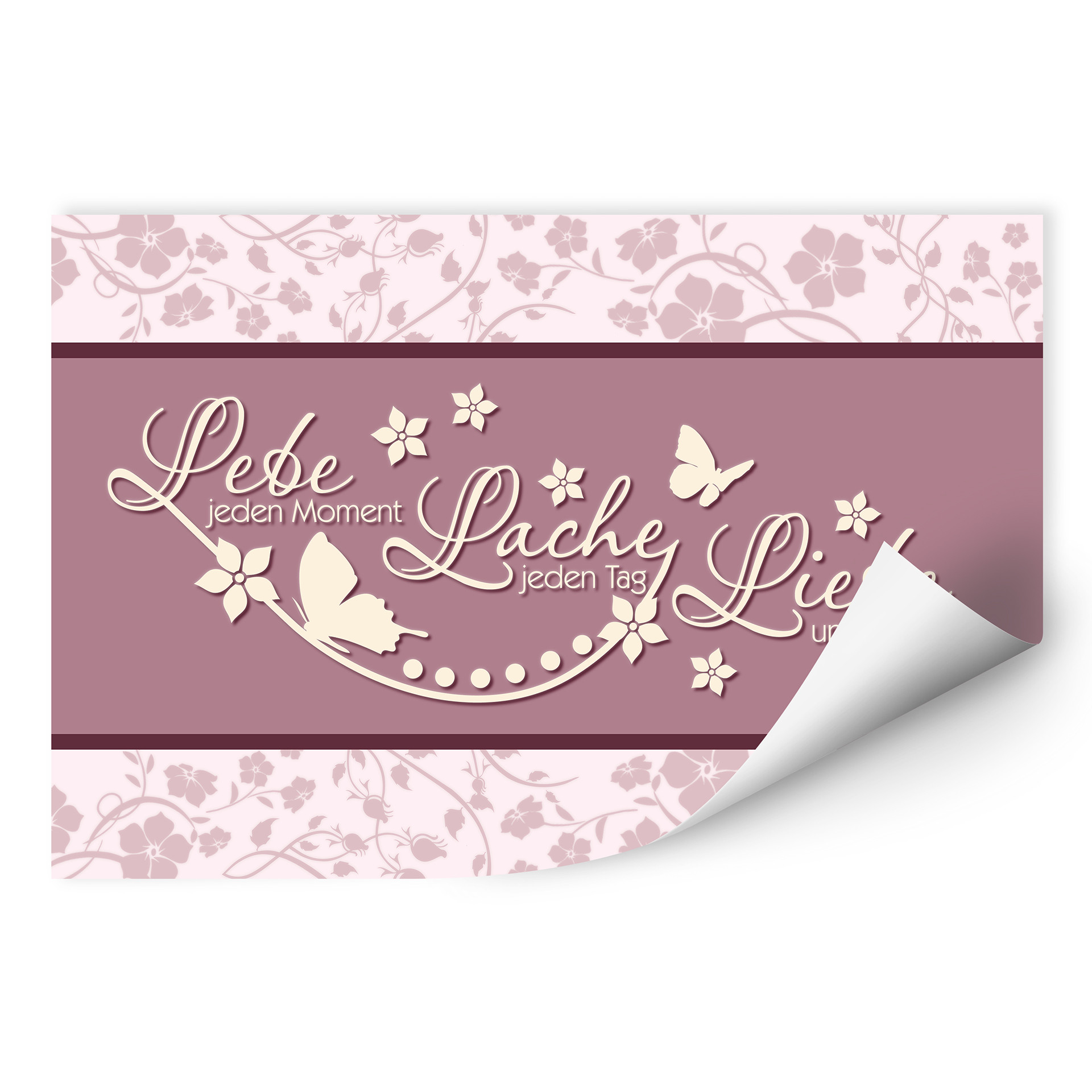 Wallprint W - Lebe jeden Moment... Flieder